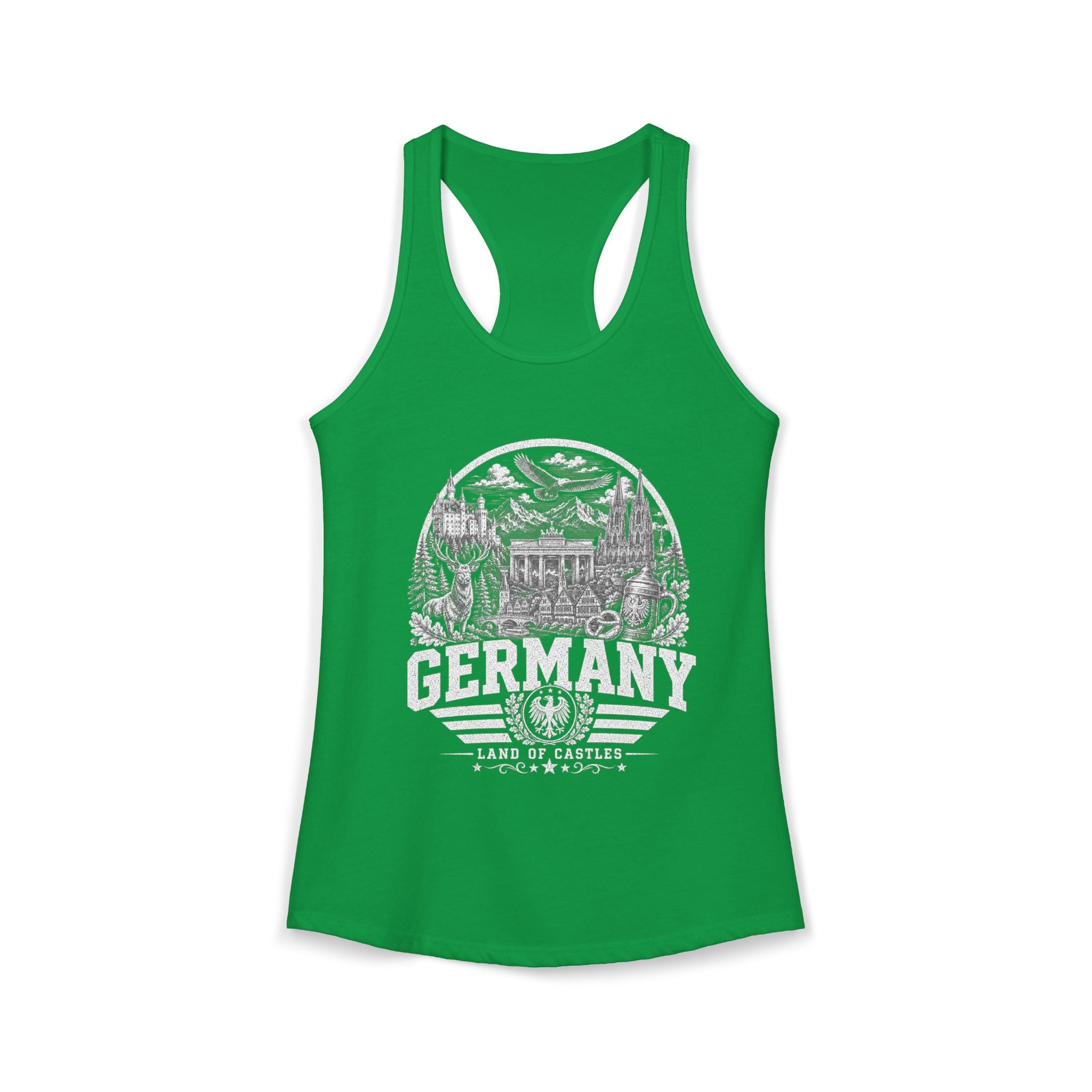 Germany vintage landmarks tank top — iconic landmark design | Nameshi Destinations (view 7)