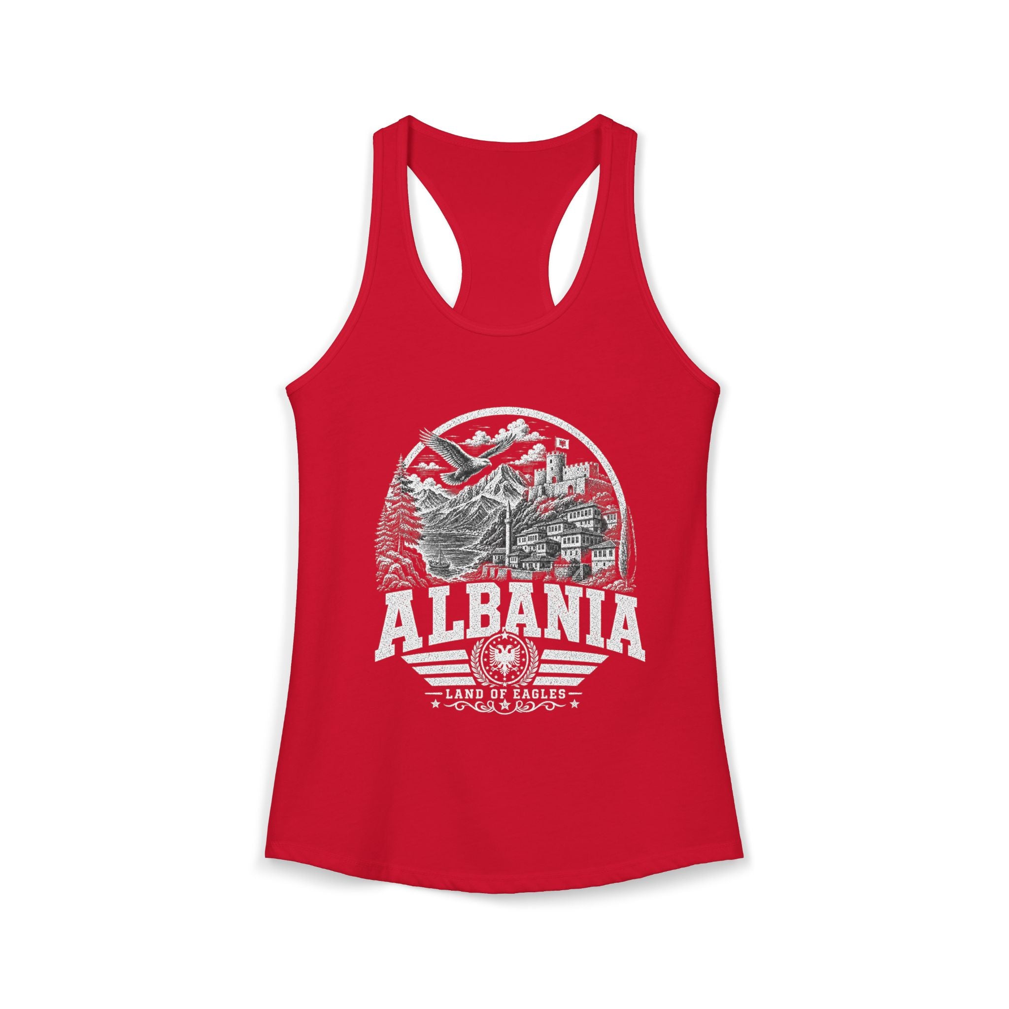 Albania vintage landmarks tank top — iconic landmark design | Nameshi Destinations (view 16)