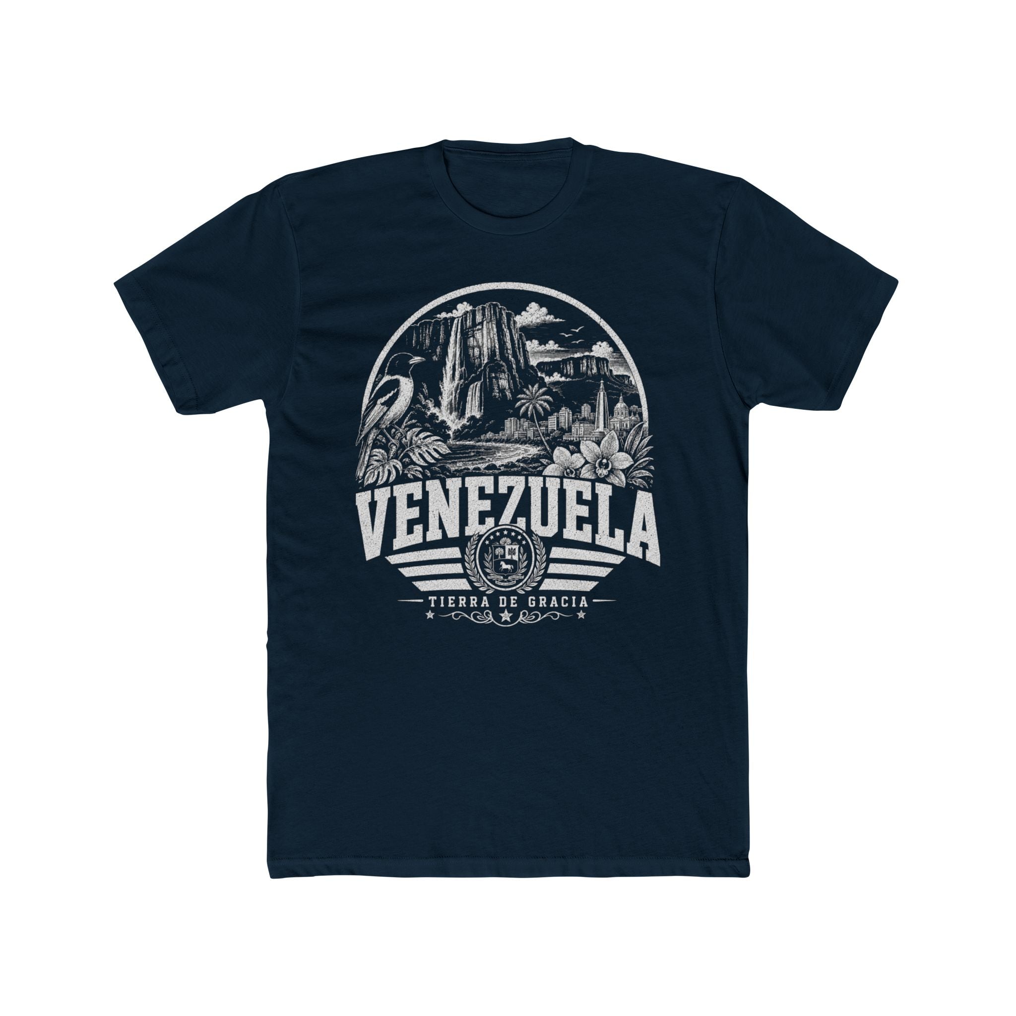 Venezuela vintage landmarks men's tee — iconic landmark design | Nameshi Destinations (view 12)