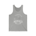 Monaco vintage landmarks men's tank top — iconic landmark design | Nameshi Destinations (view 5)