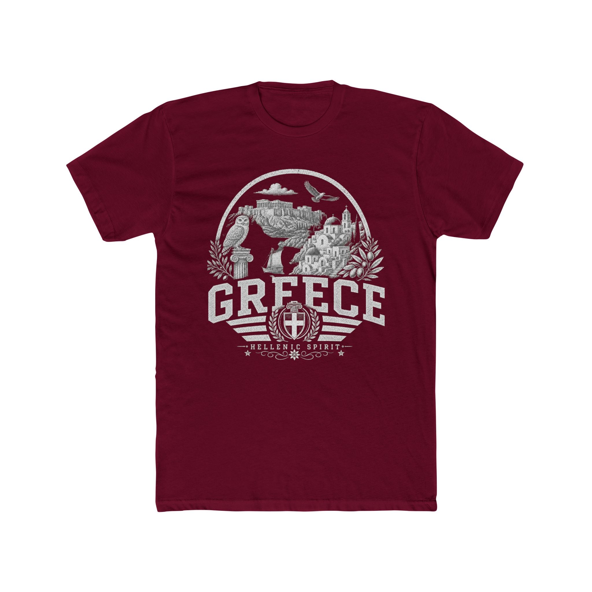 Greece vintage landmarks men's tee — iconic landmark design | Nameshi Destinations (view 14)