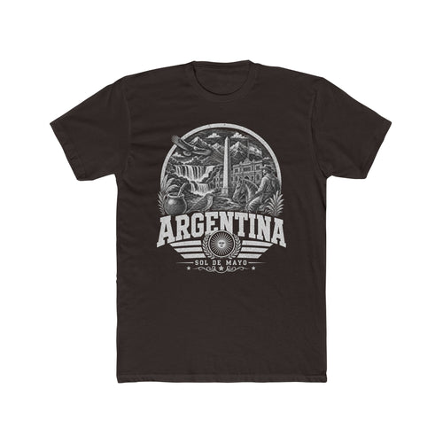 Argentina vintage landmarks men's tee — iconic landmark design | Nameshi Destinations (view 1)