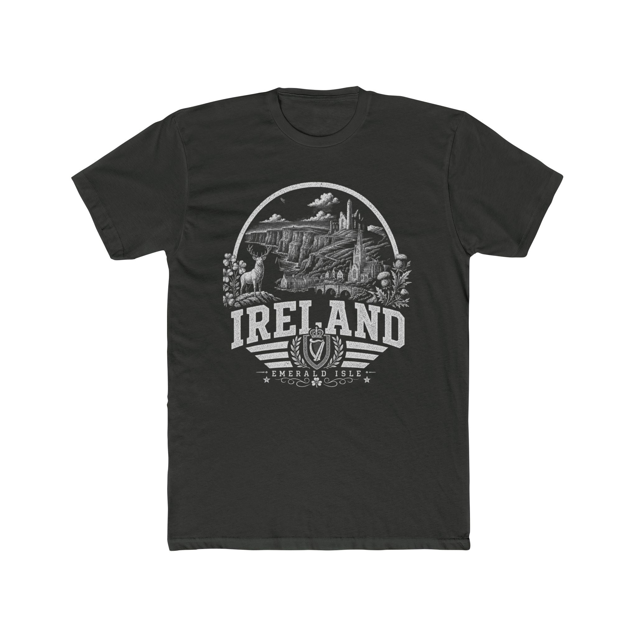 Ireland vintage landmarks men's tee — iconic landmark design | Nameshi Destinations (view 5)