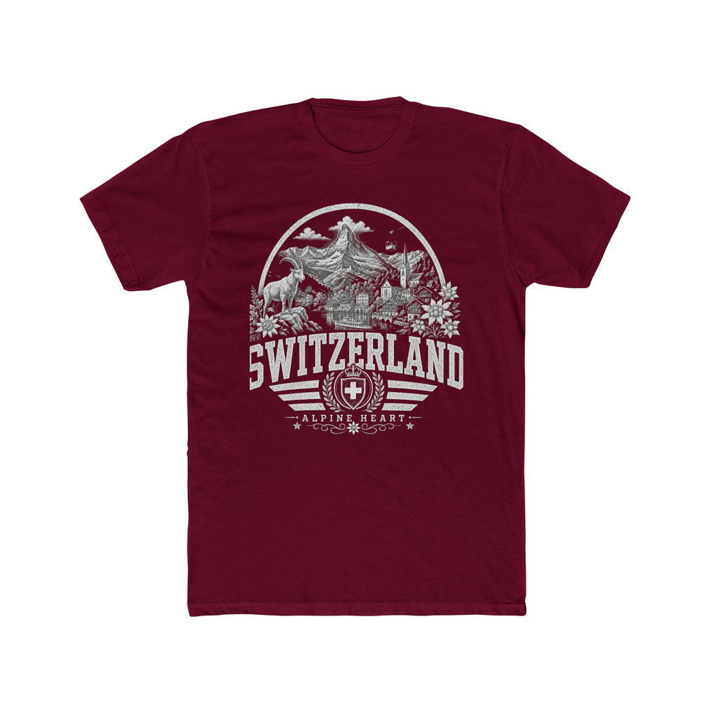 Switzerland vintage landmarks men's tee — iconic landmark design | Nameshi Destinations (view 14)