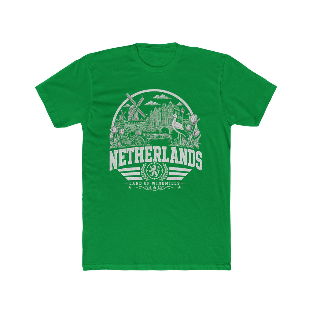 Netherlands vintage landmarks men's tee — iconic landmark design | Nameshi Destinations (view 6)