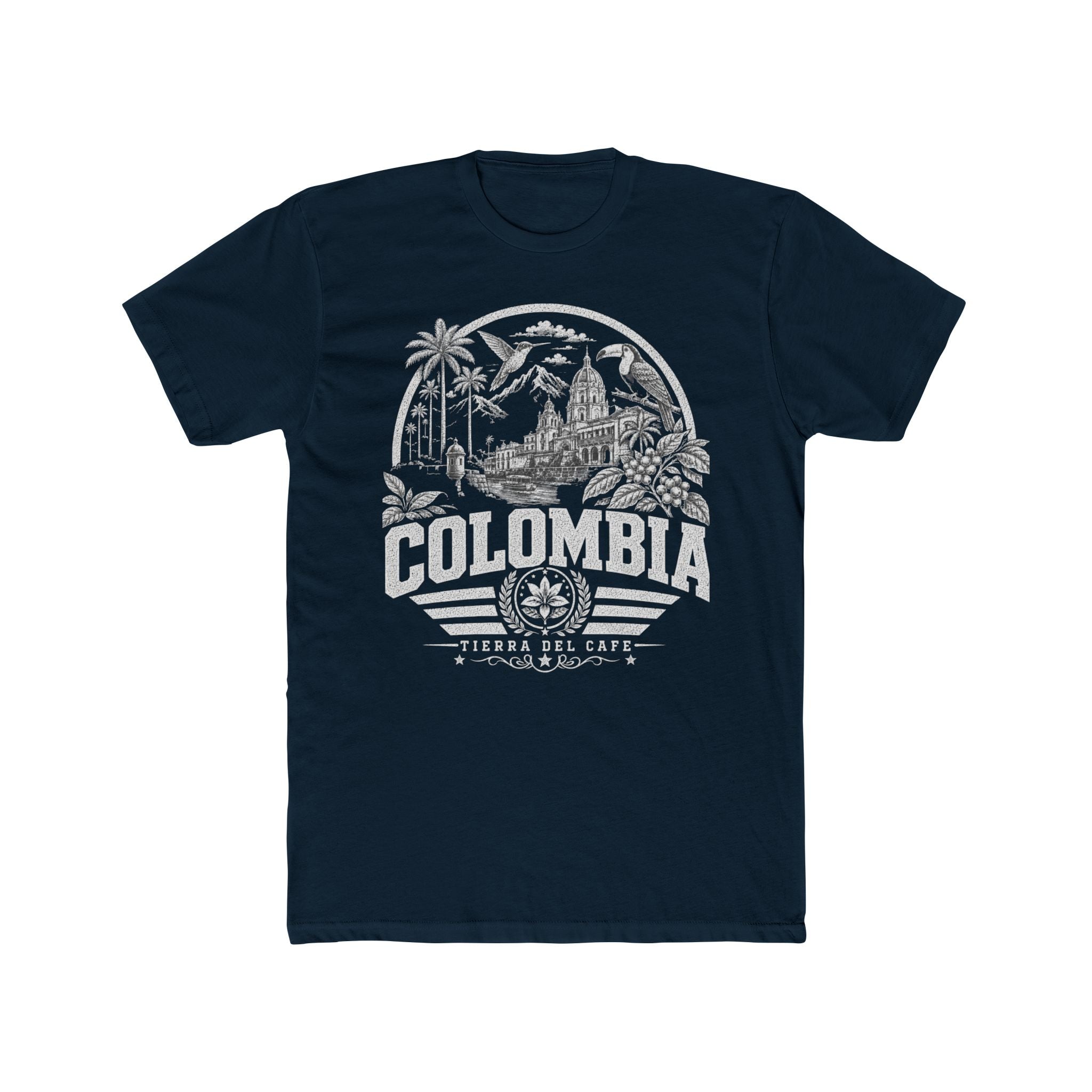 Colombia vintage landmarks men's tee — iconic landmark design | Nameshi Destinations (view 12)