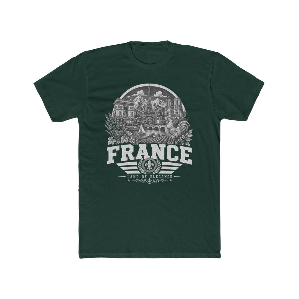 France vintage landmarks men's tee — iconic landmark design | Nameshi Destinations (view 7)