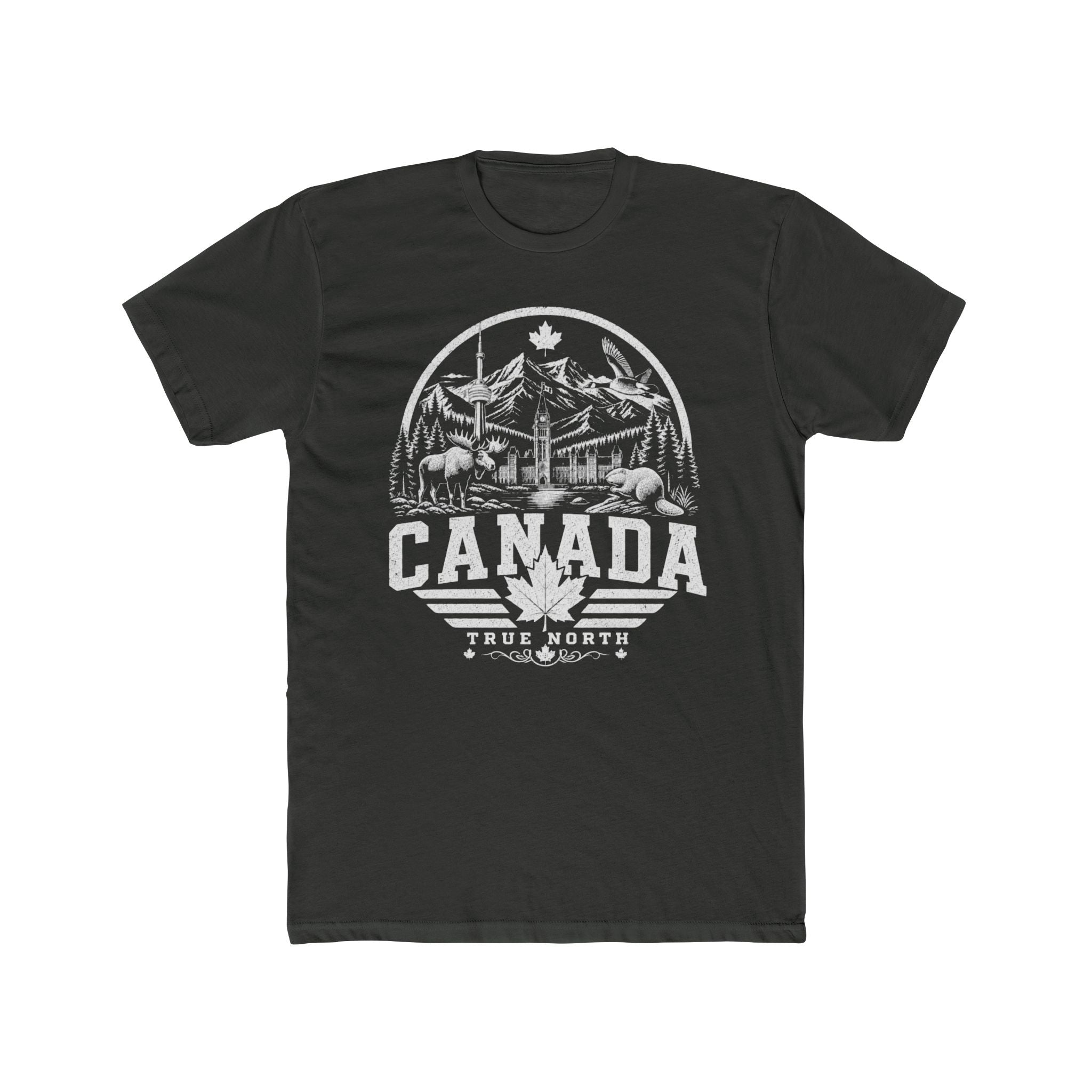 Canada vintage landmarks men's tee — iconic landmark design | Nameshi Destinations (view 5)