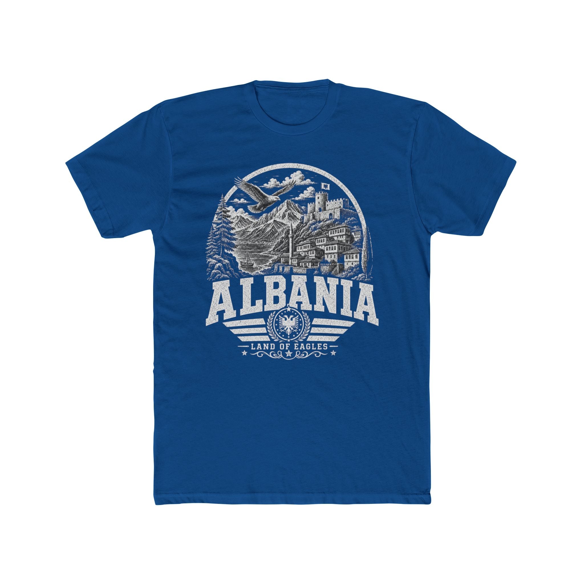 Albania vintage landmarks men's tee — iconic landmark design | Nameshi Destinations (view 10)