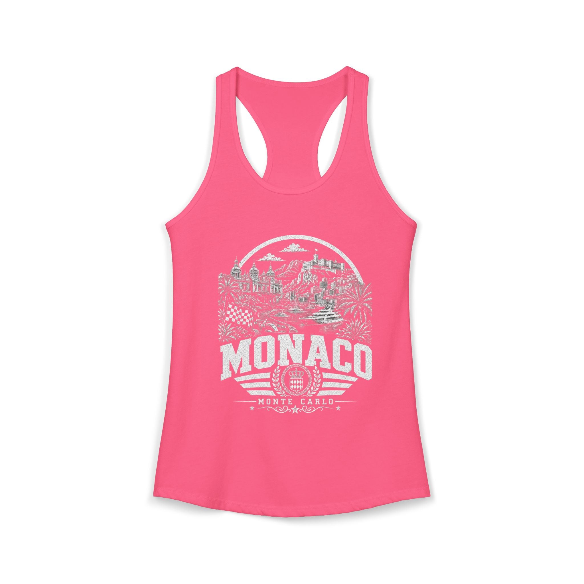 Monaco vintage landmarks tank top — iconic landmark design | Nameshi Destinations (view 14)