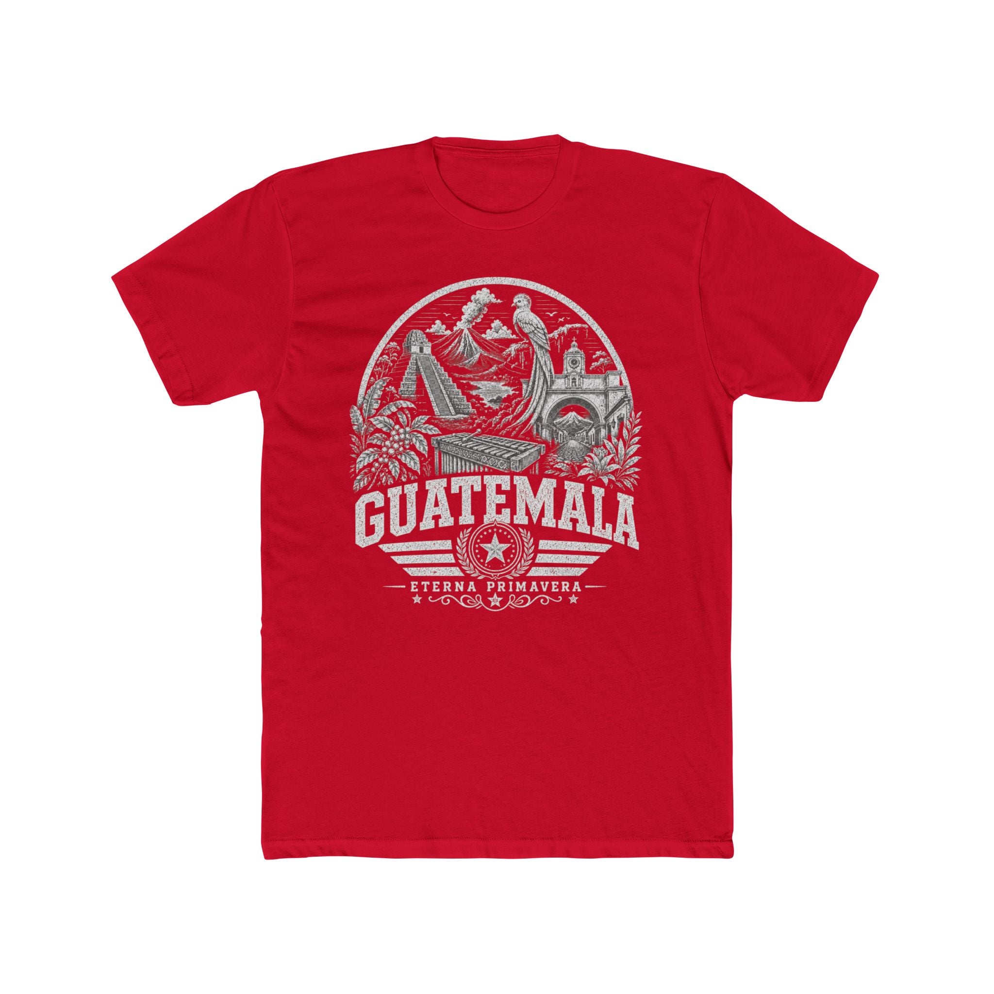 Guatemala vintage landmarks men's tee — iconic landmark design | Nameshi Destinations (view 15)