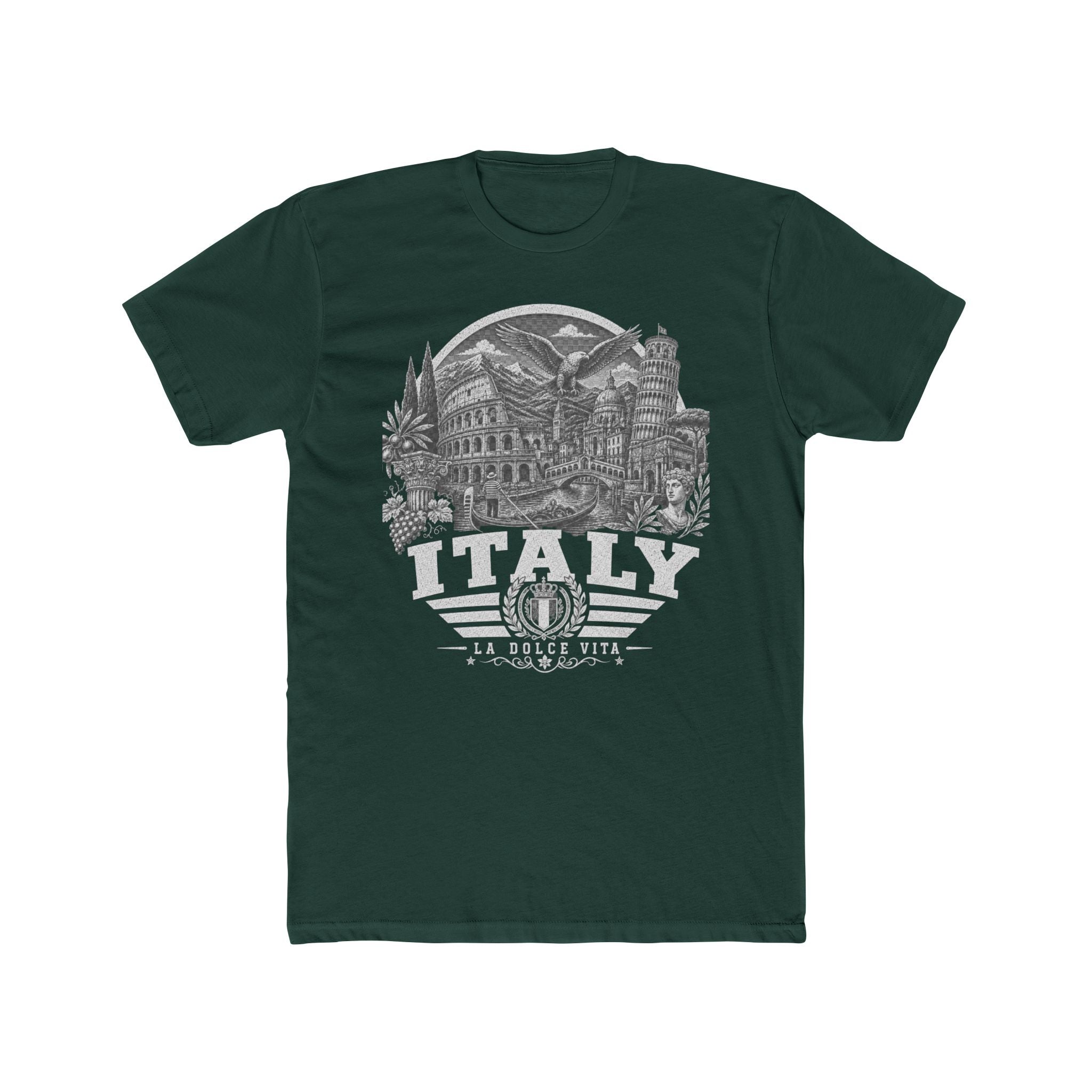 Italy vintage landmarks men's tee — iconic landmark design | Nameshi Destinations (view 7)