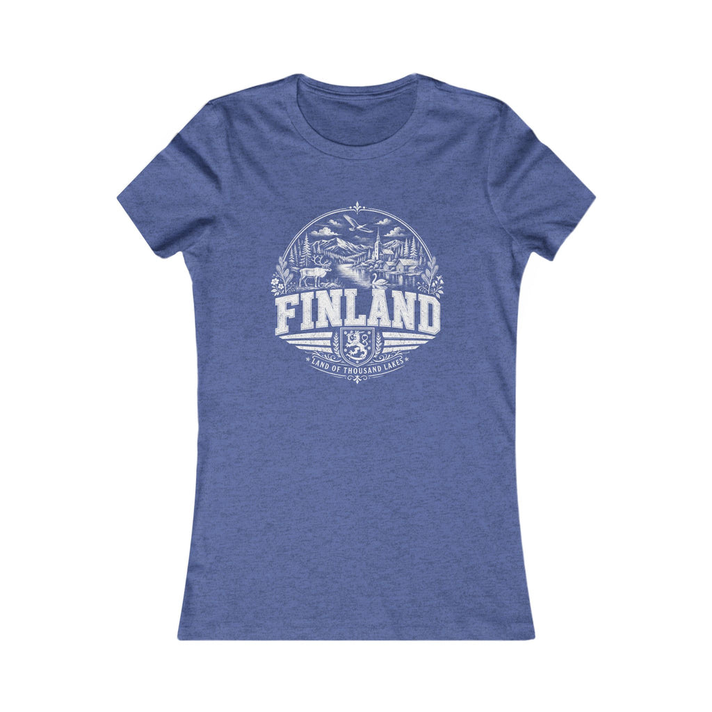 Finland vintage landmarks women's tee — iconic landmark design | Nameshi Destinations (view 13)