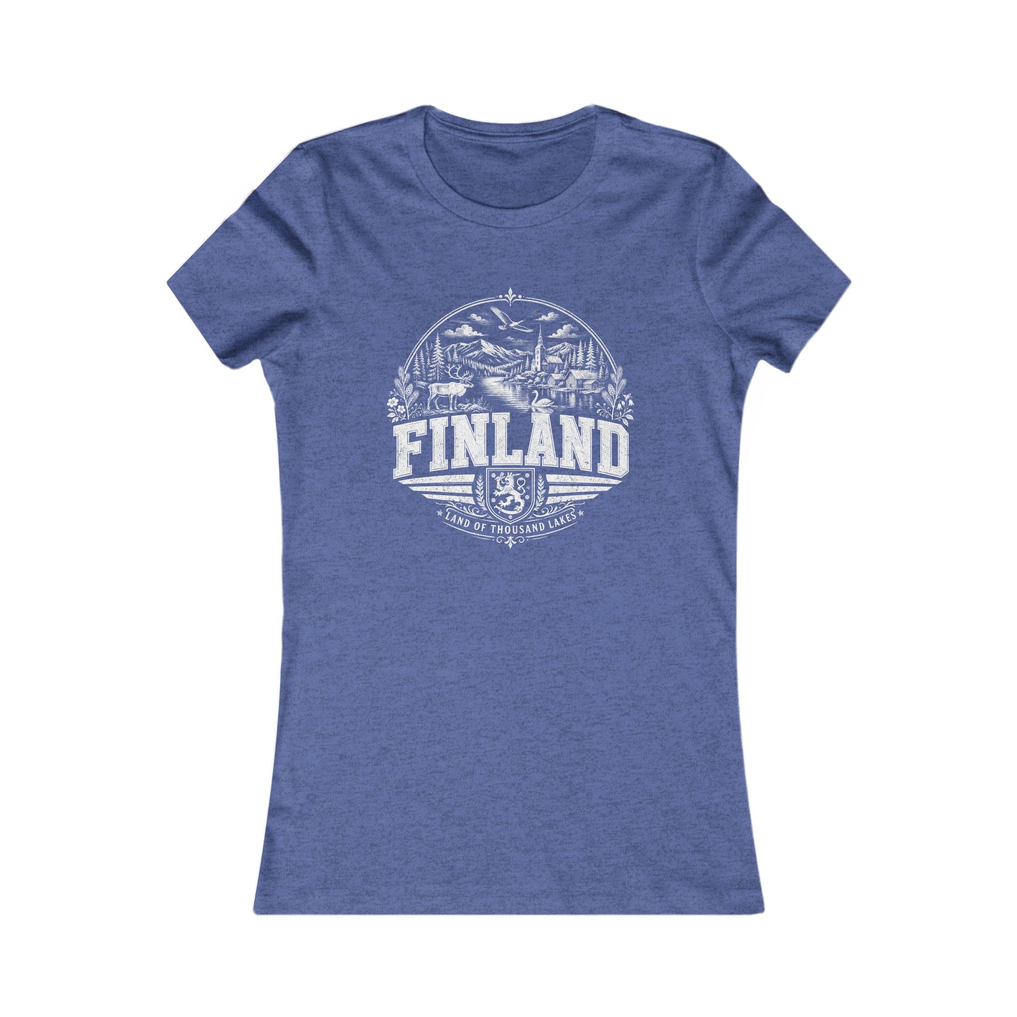 Finland vintage landmarks women's tee — iconic landmark design | Nameshi Destinations (view 13)