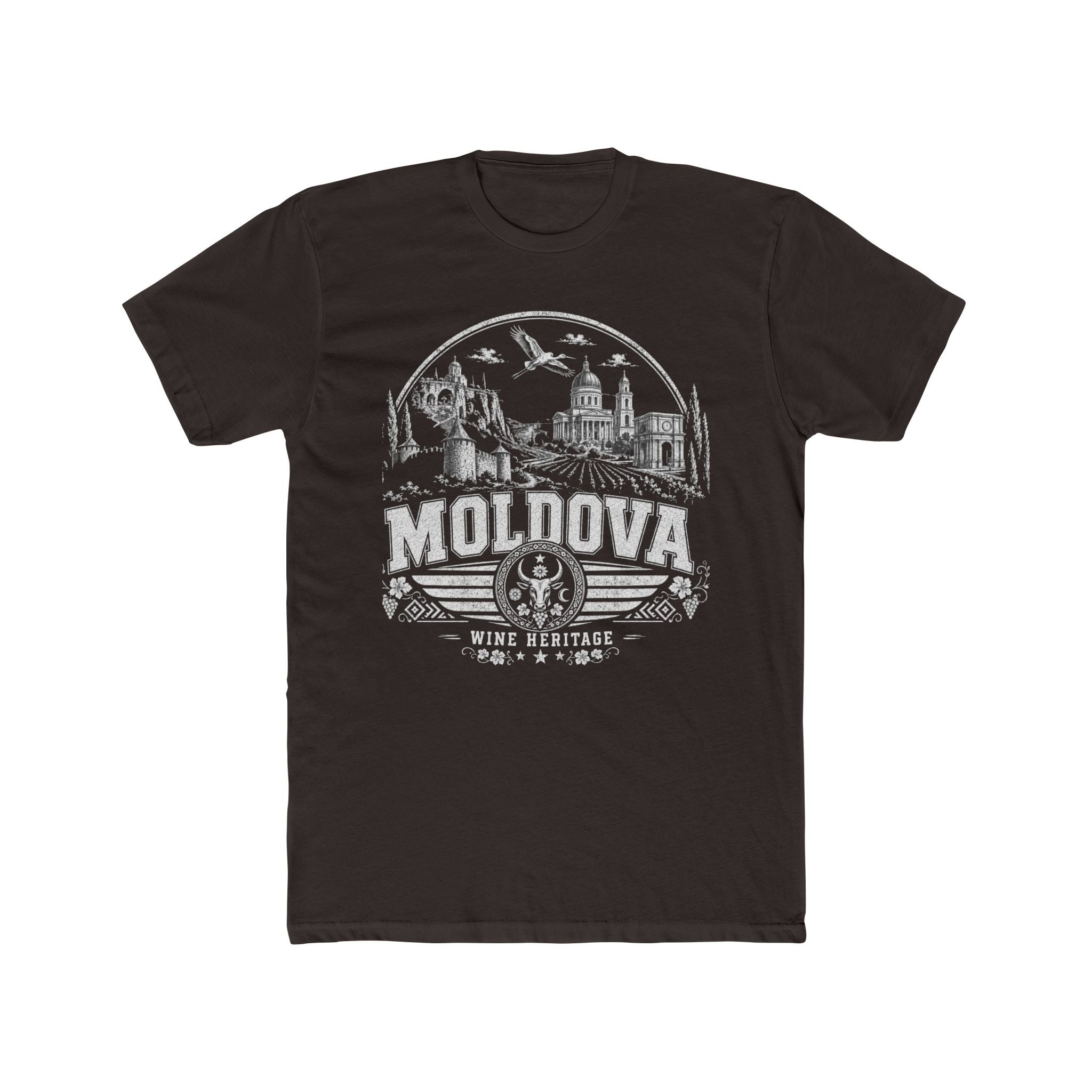 Moldova vintage landmarks men's tee — iconic landmark design | Nameshi Destinations (view 1)