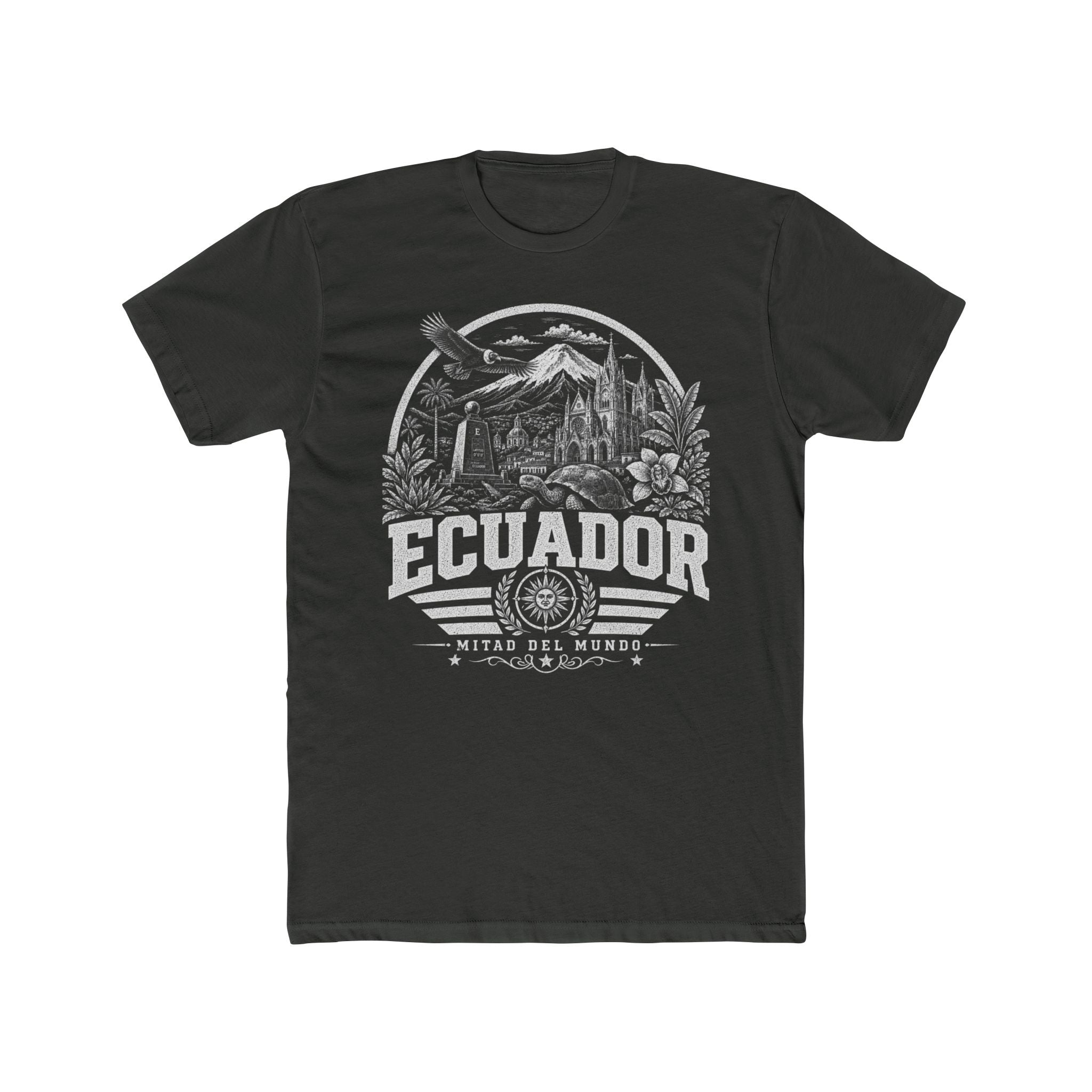 Ecuador vintage landmarks men's tee — iconic landmark design | Nameshi Destinations (view 5)