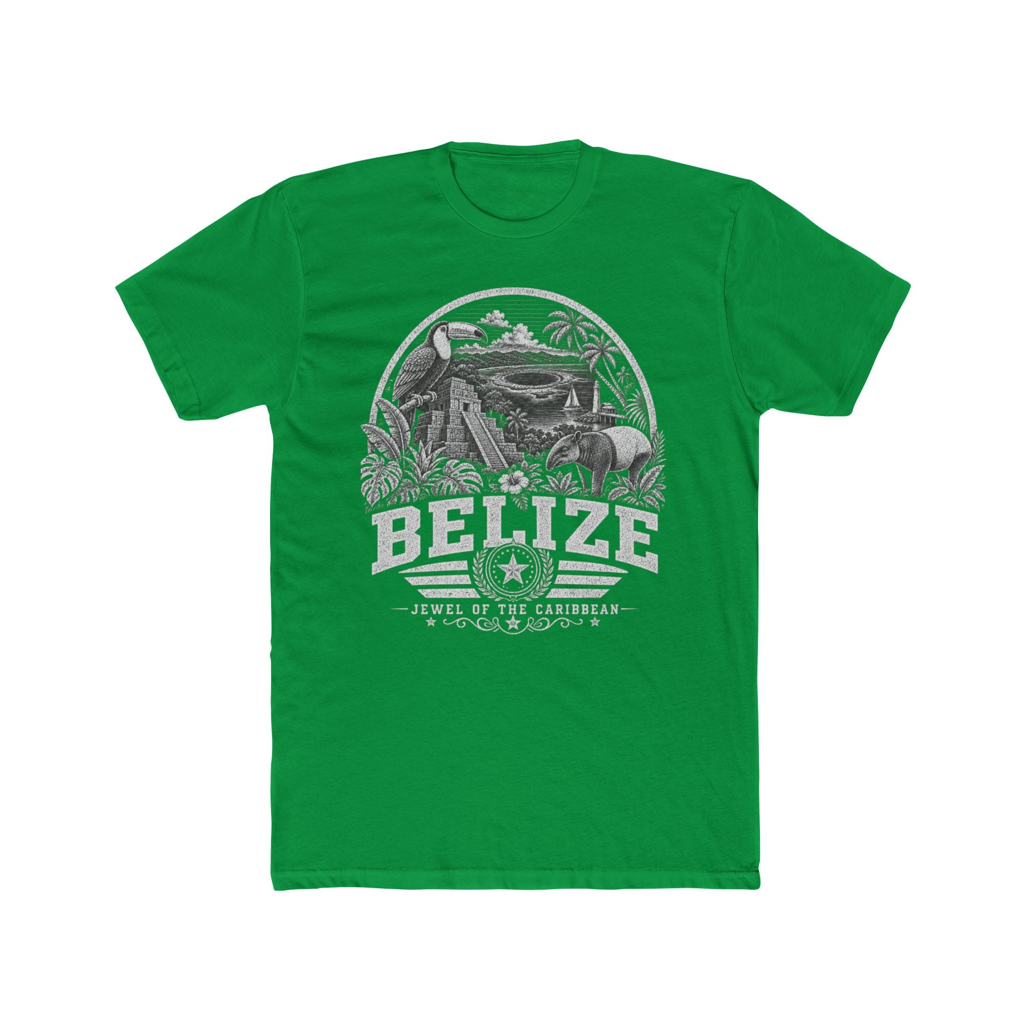 Belize vintage landmarks men's tee — iconic landmark design | Nameshi Destinations (view 6)