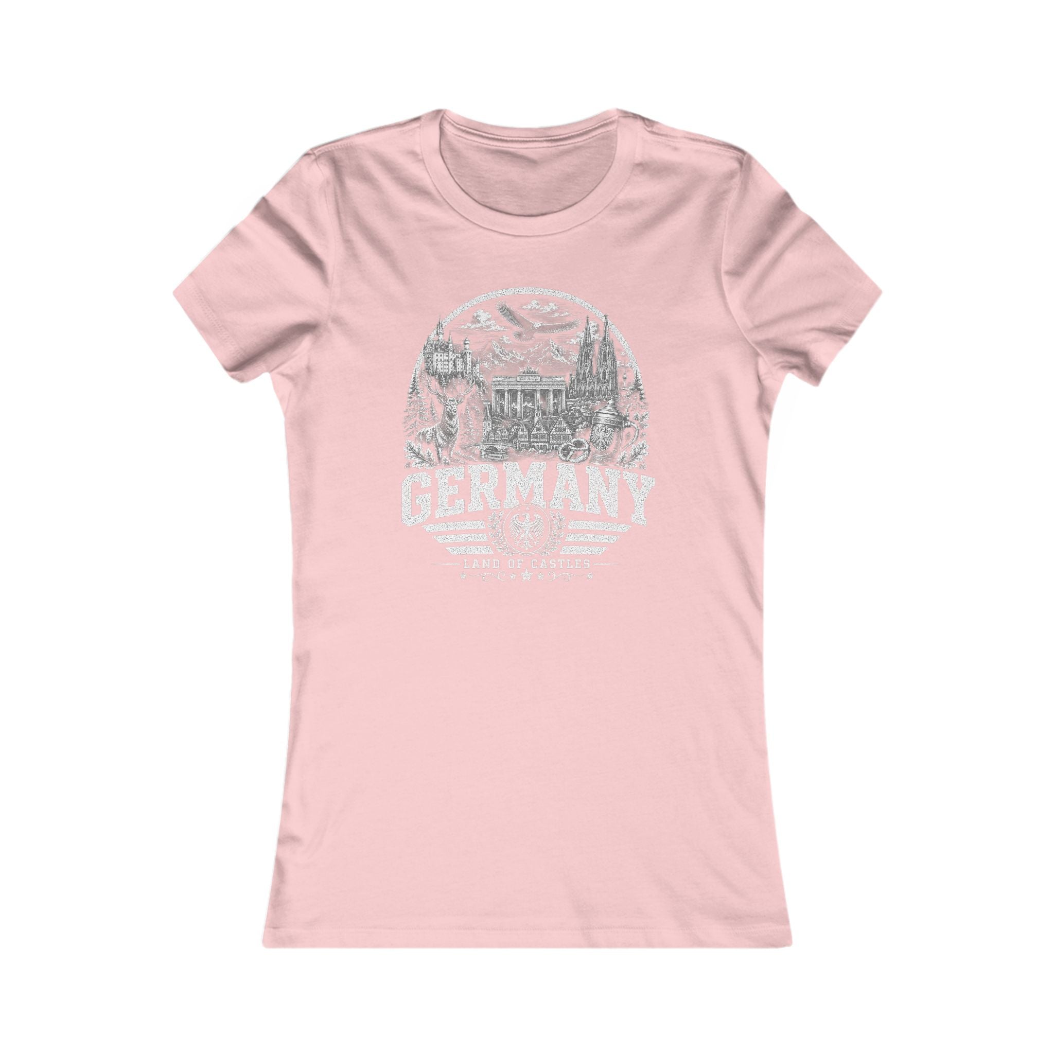 Germany vintage landmarks women's tee — iconic landmark design | Nameshi Destinations (view 10)