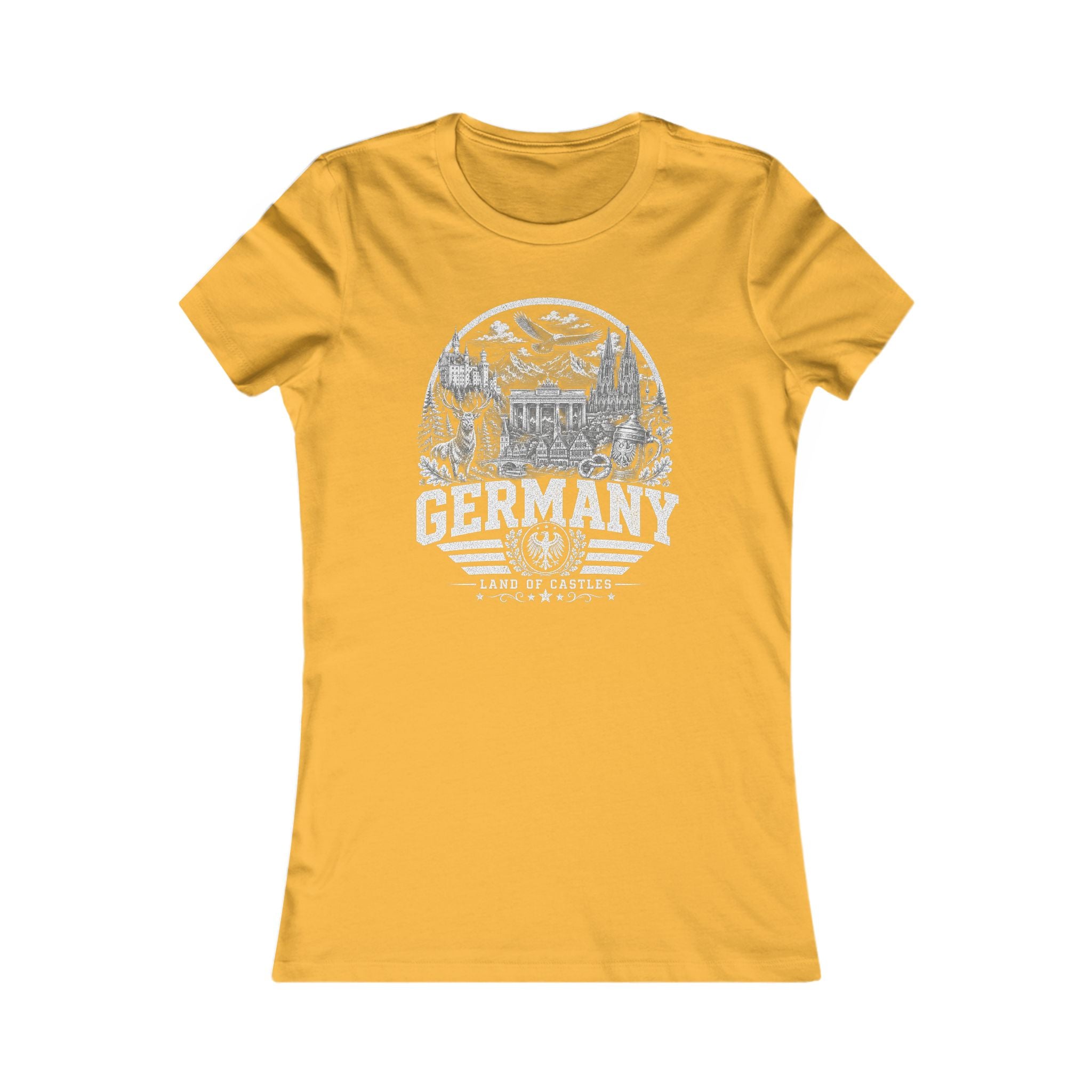 Germany vintage landmarks women's tee — iconic landmark design | Nameshi Destinations (view 11)