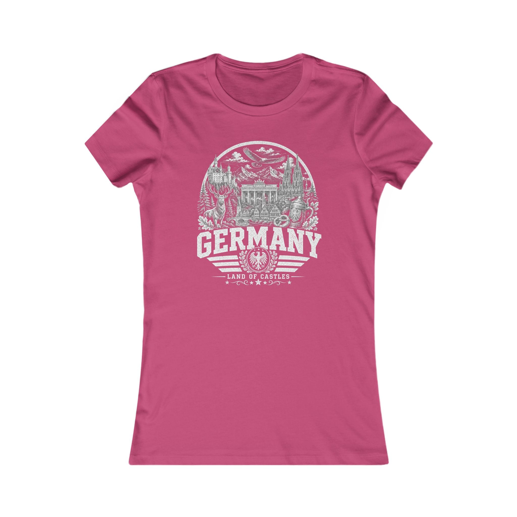 Germany vintage landmarks women's tee — iconic landmark design | Nameshi Destinations (view 19)