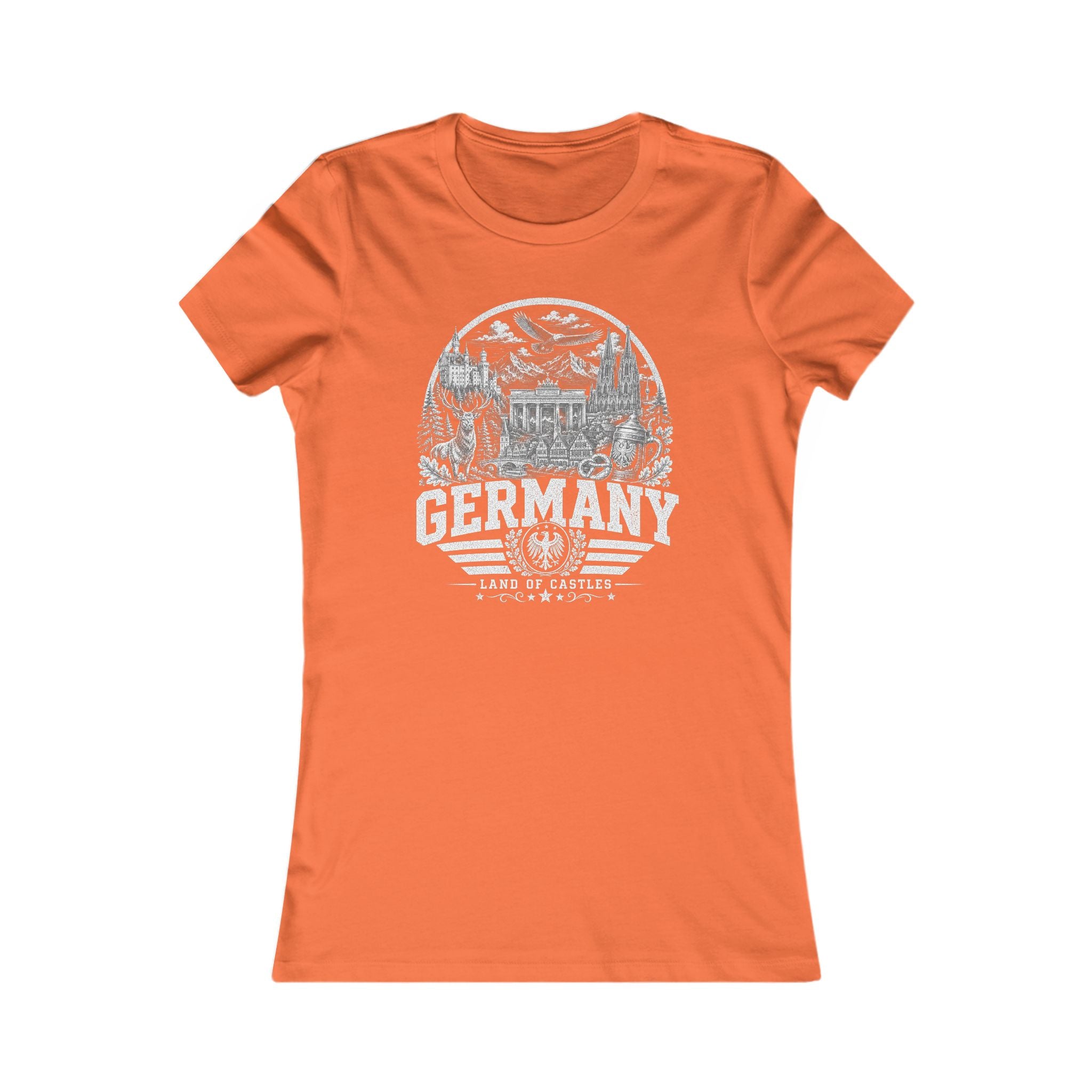 Germany vintage landmarks women's tee — iconic landmark design | Nameshi Destinations (view 15)