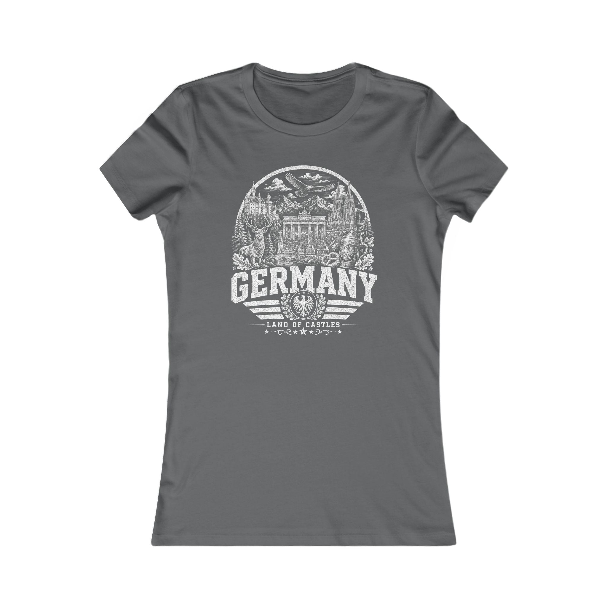 Germany vintage landmarks women's tee — iconic landmark design | Nameshi Destinations (view 14)