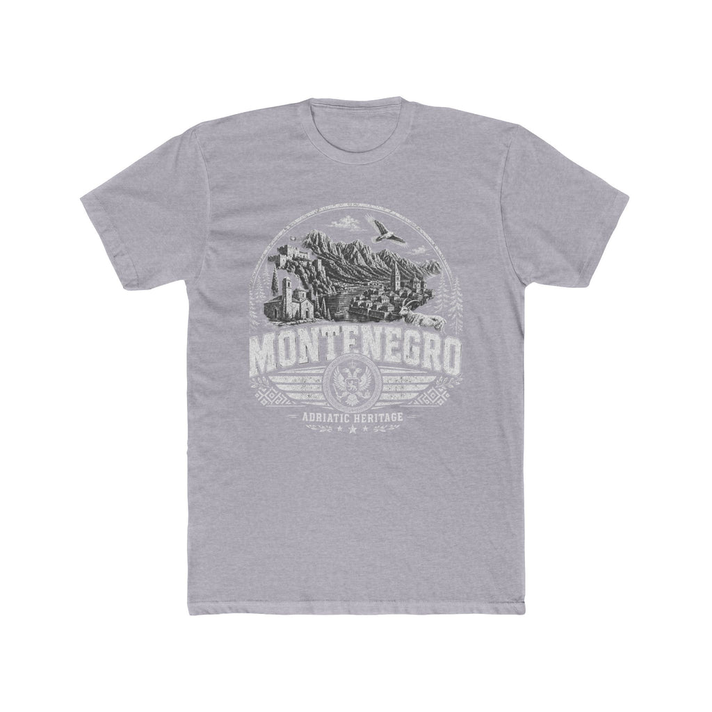 Montenegro vintage landmarks men's tee — iconic landmark design | Nameshi Destinations (view 3)