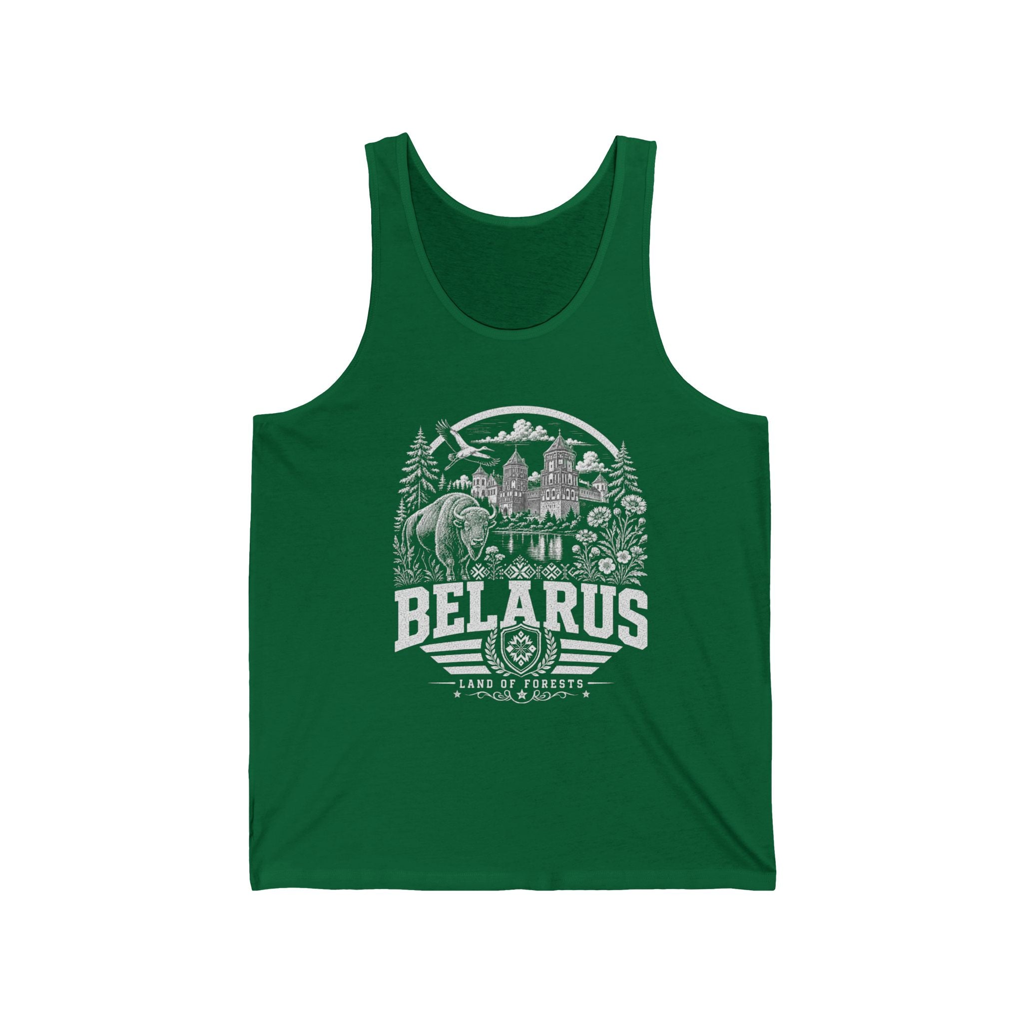 Belarus vintage landmarks men's tee — iconic landmark design | Nameshi Destinations (view 1)