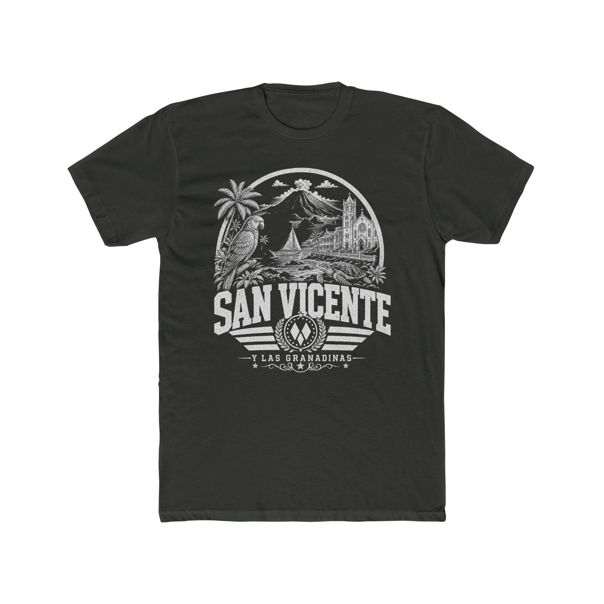 San Vicente vintage landmarks men's tee — iconic landmark design | Nameshi Destinations (view 5)