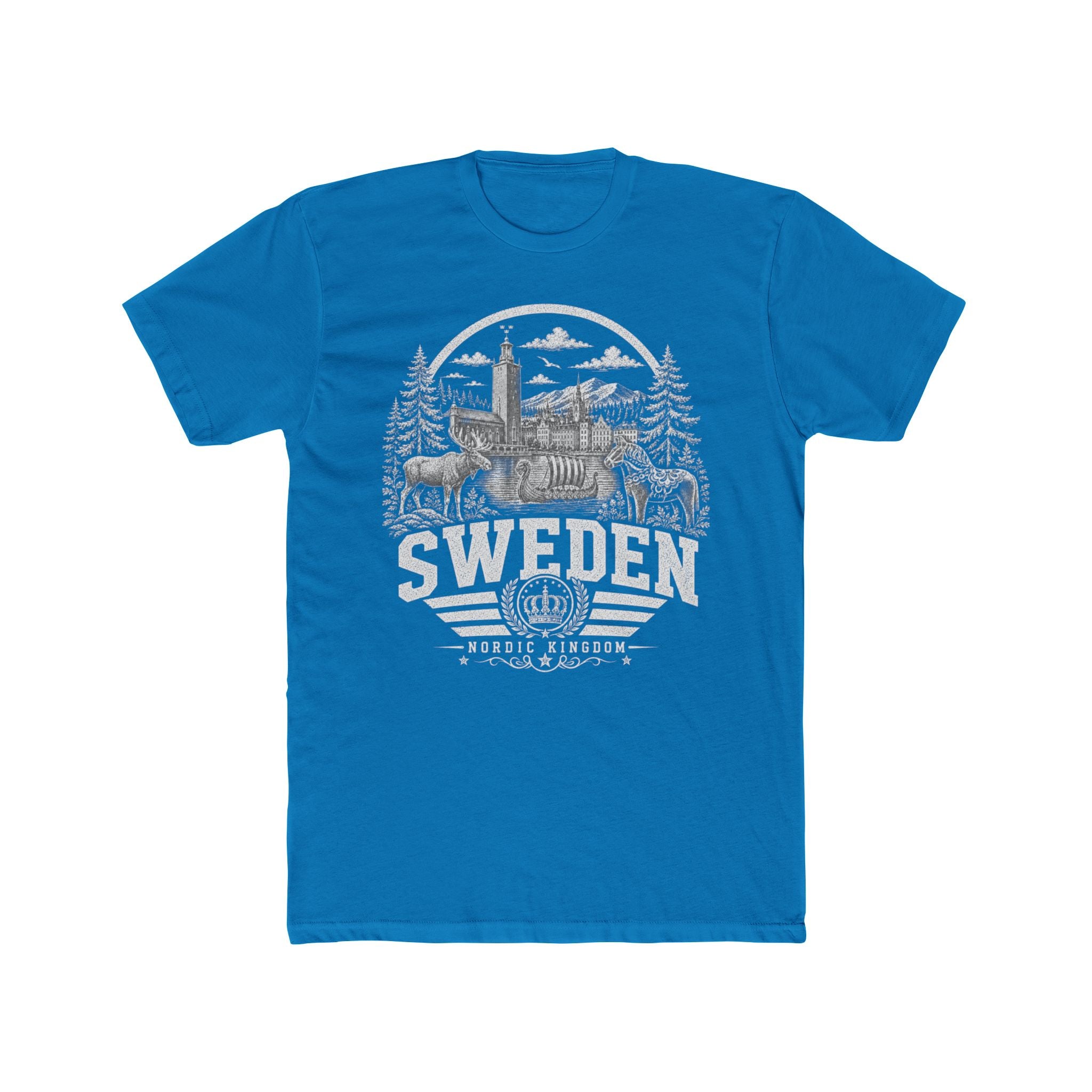 Sweden vintage landmarks men's tee — iconic landmark design | Nameshi Destinations (view 9)