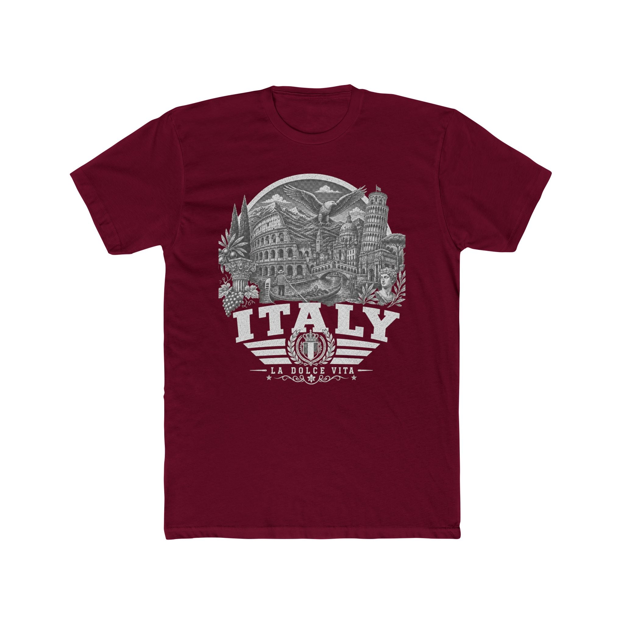 Italy vintage landmarks men's tee — iconic landmark design | Nameshi Destinations (view 14)