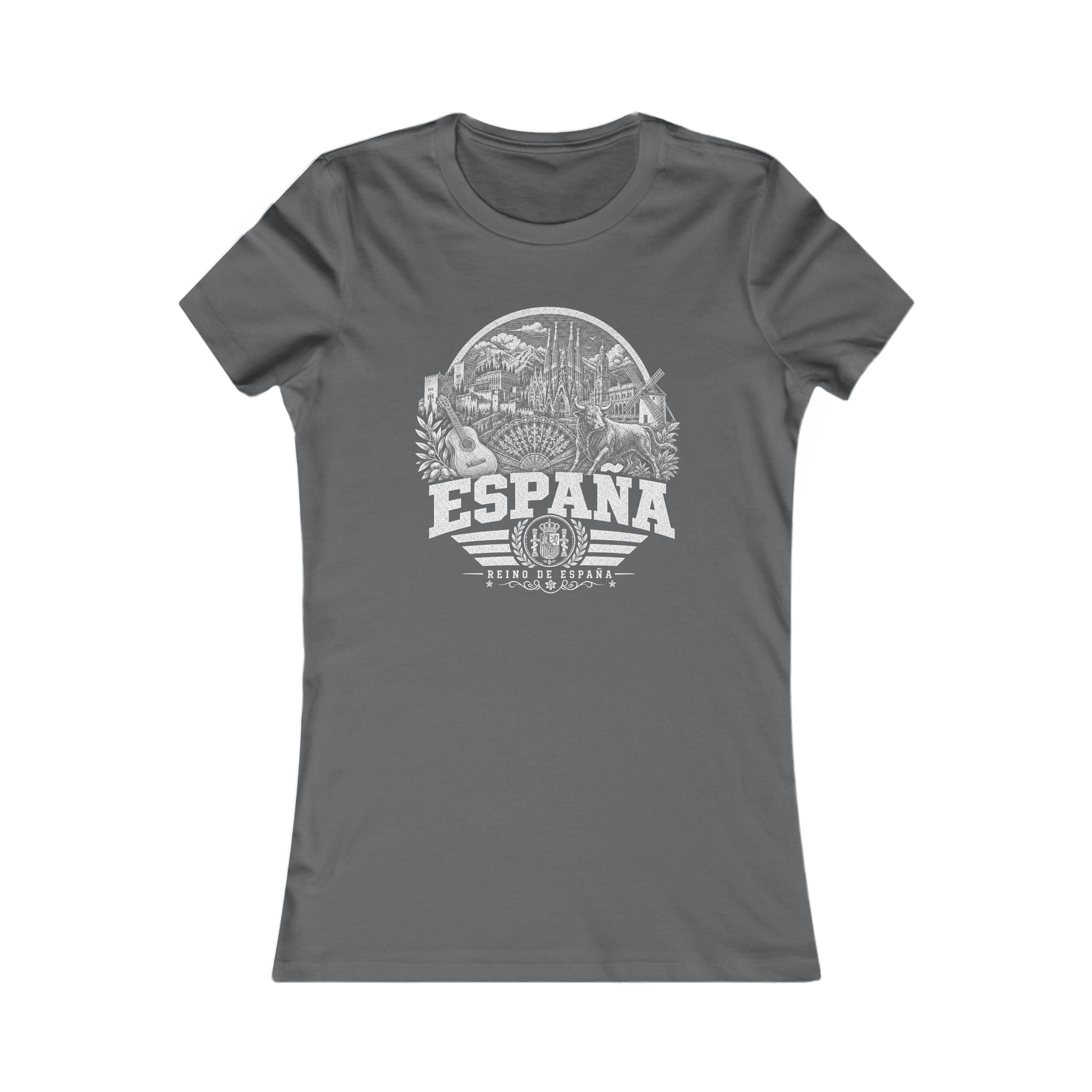 España vintage landmarks women's tee — iconic landmark design | Nameshi Destinations (view 11)