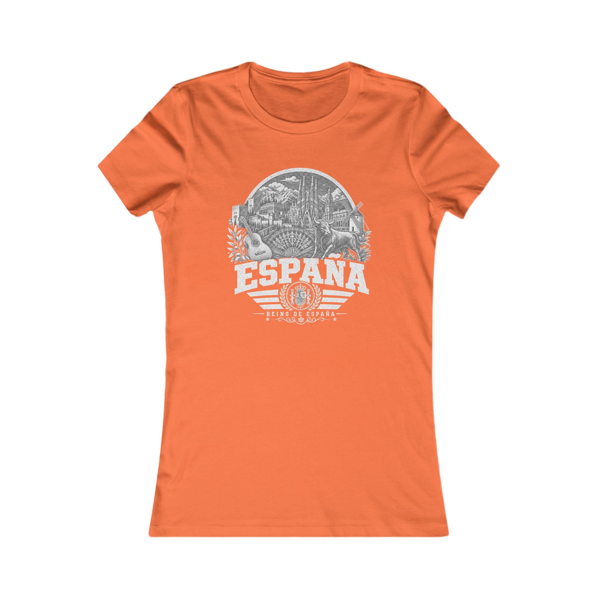 España vintage landmarks women's tee — iconic landmark design | Nameshi Destinations (view 12)