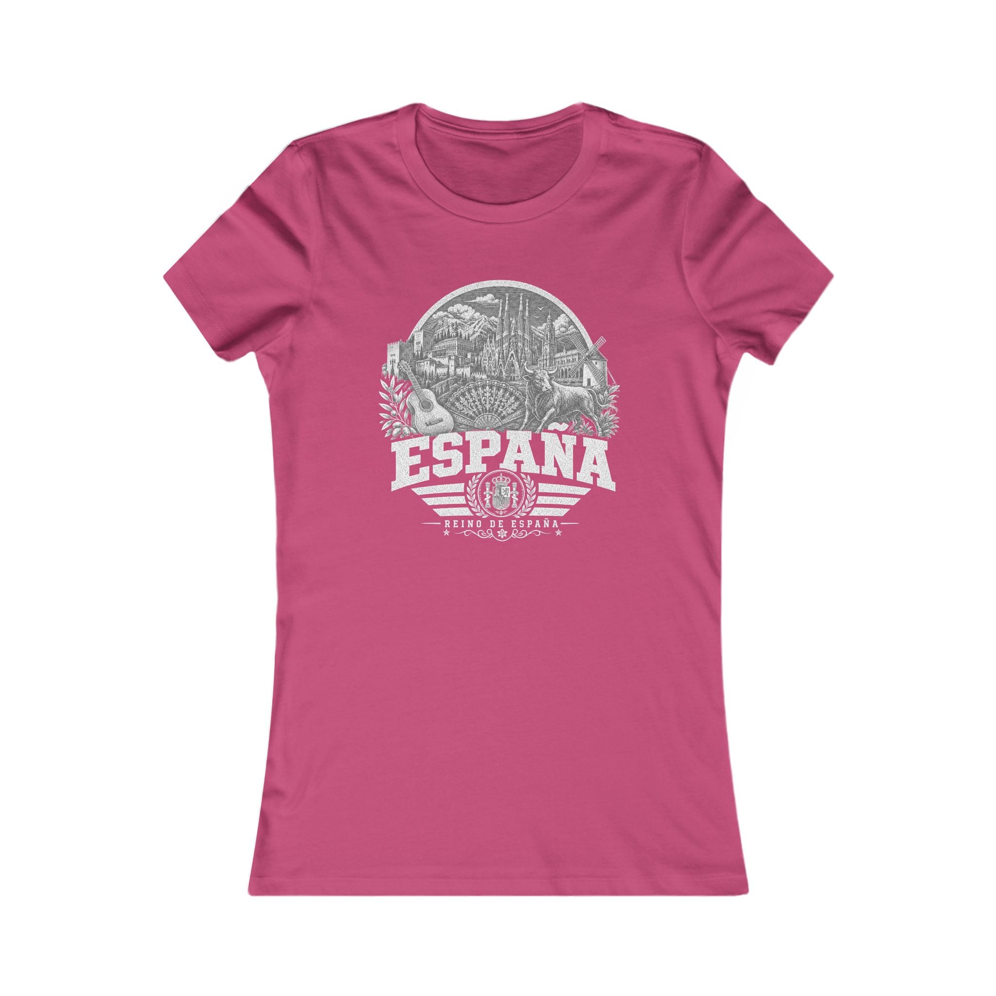 España vintage landmarks women's tee — iconic landmark design | Nameshi Destinations (view 16)
