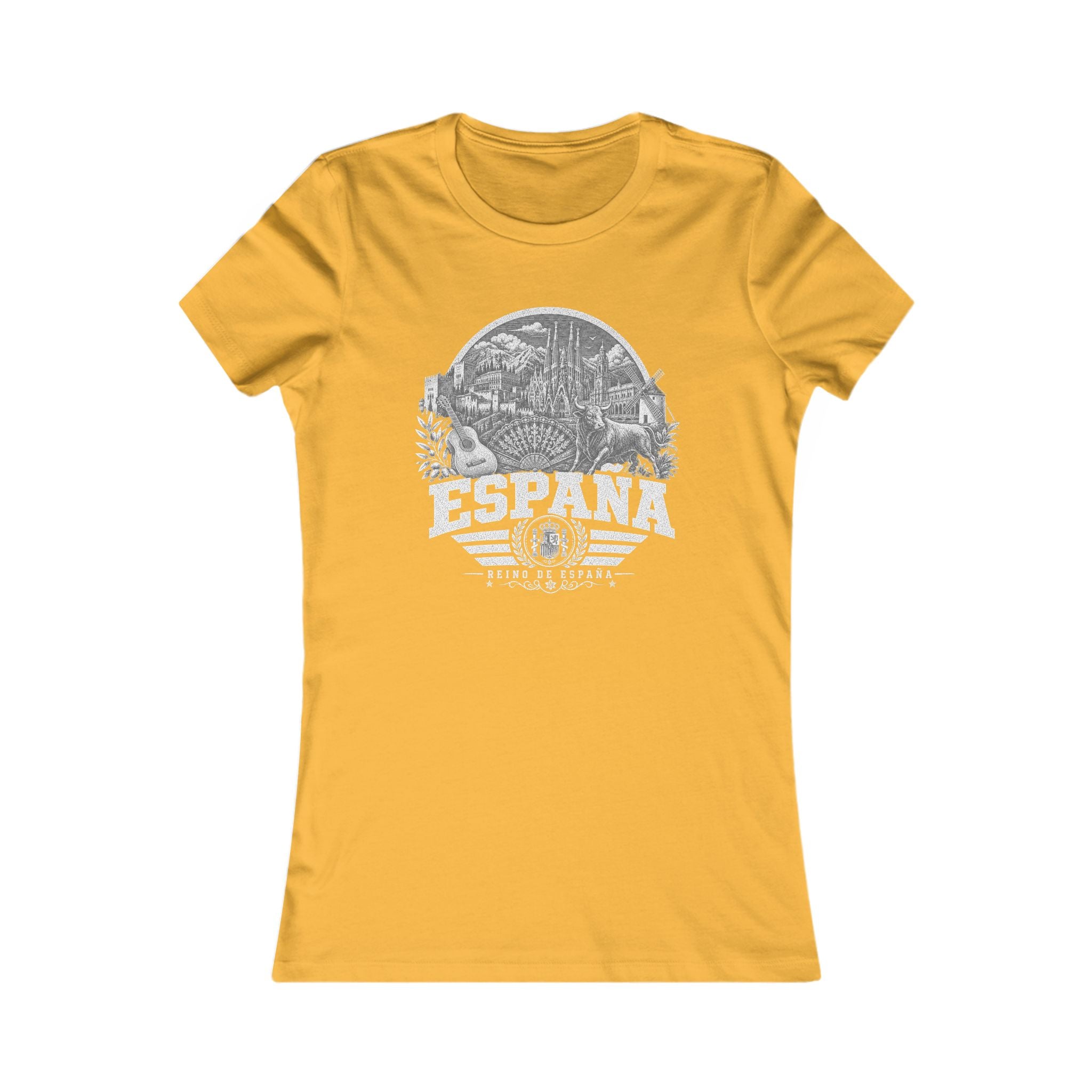 España vintage landmarks women's tee — iconic landmark design | Nameshi Destinations (view 8)