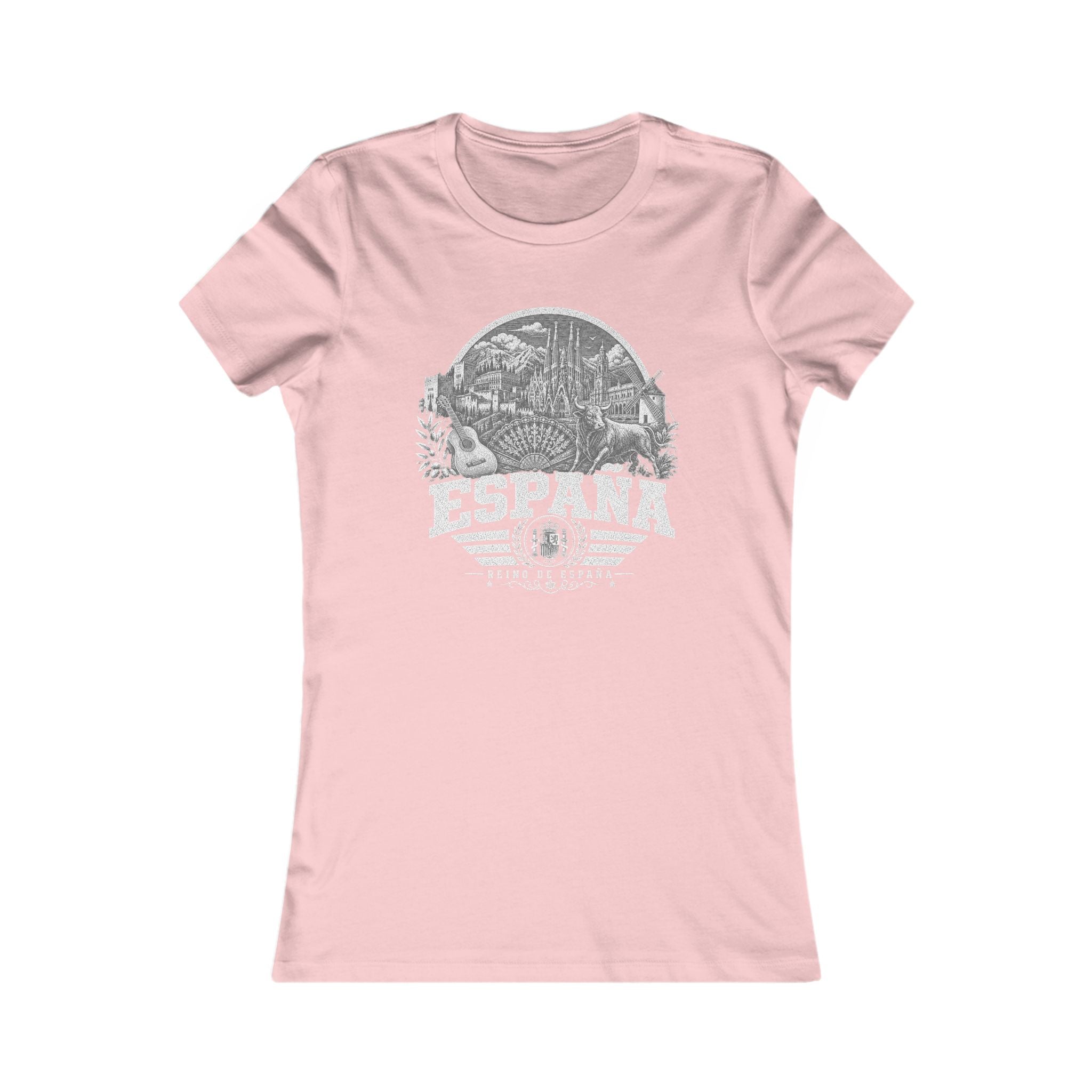 España vintage landmarks women's tee — iconic landmark design | Nameshi Destinations (view 7)