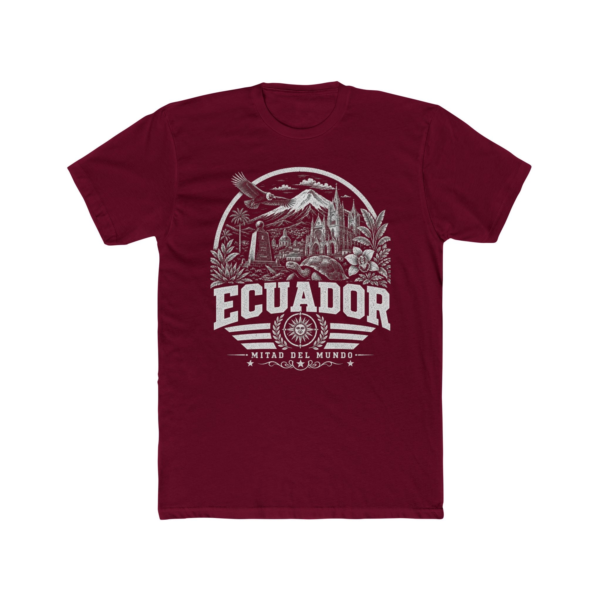 Ecuador vintage landmarks men's tee — iconic landmark design | Nameshi Destinations (view 14)