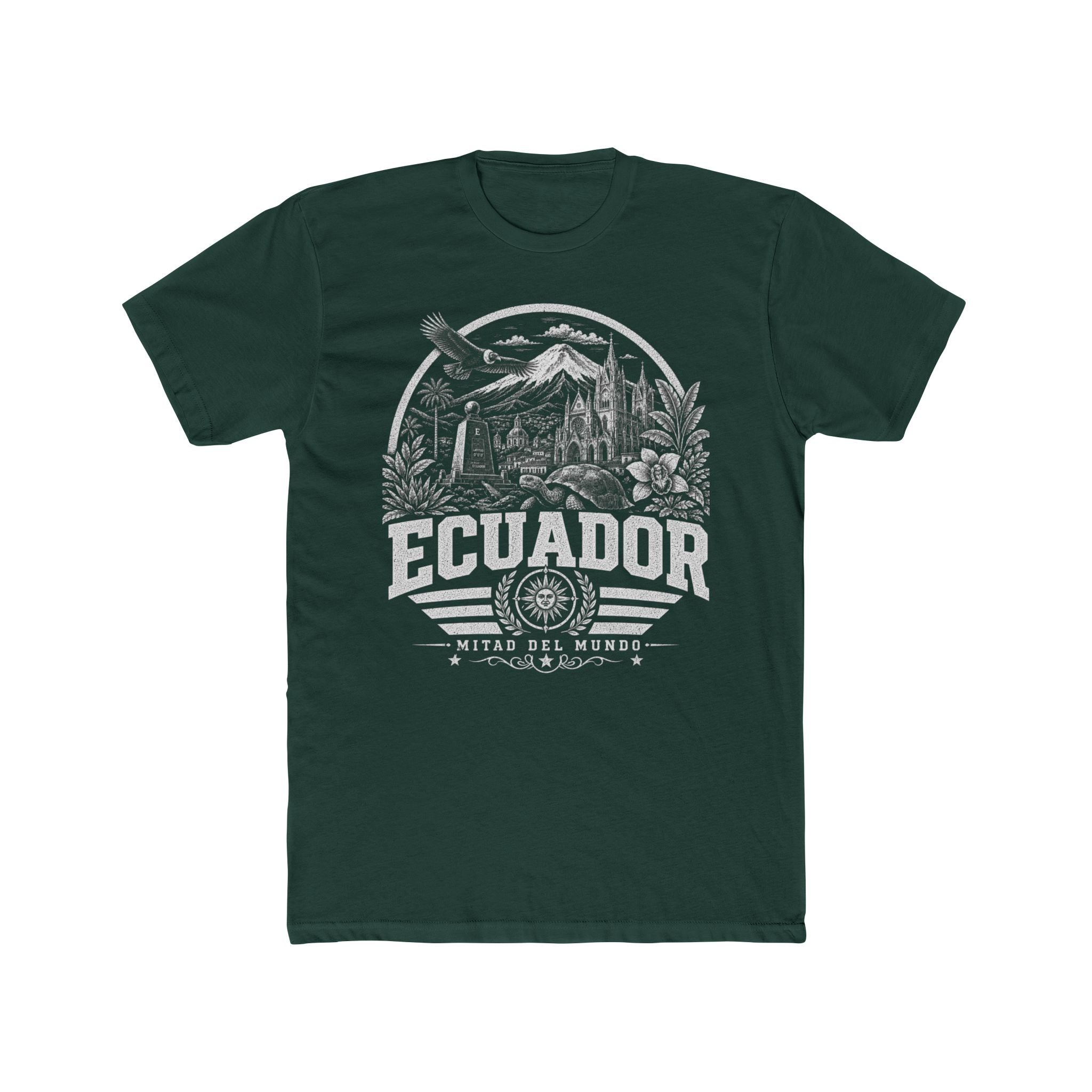 Ecuador vintage landmarks men's tee — iconic landmark design | Nameshi Destinations (view 7)