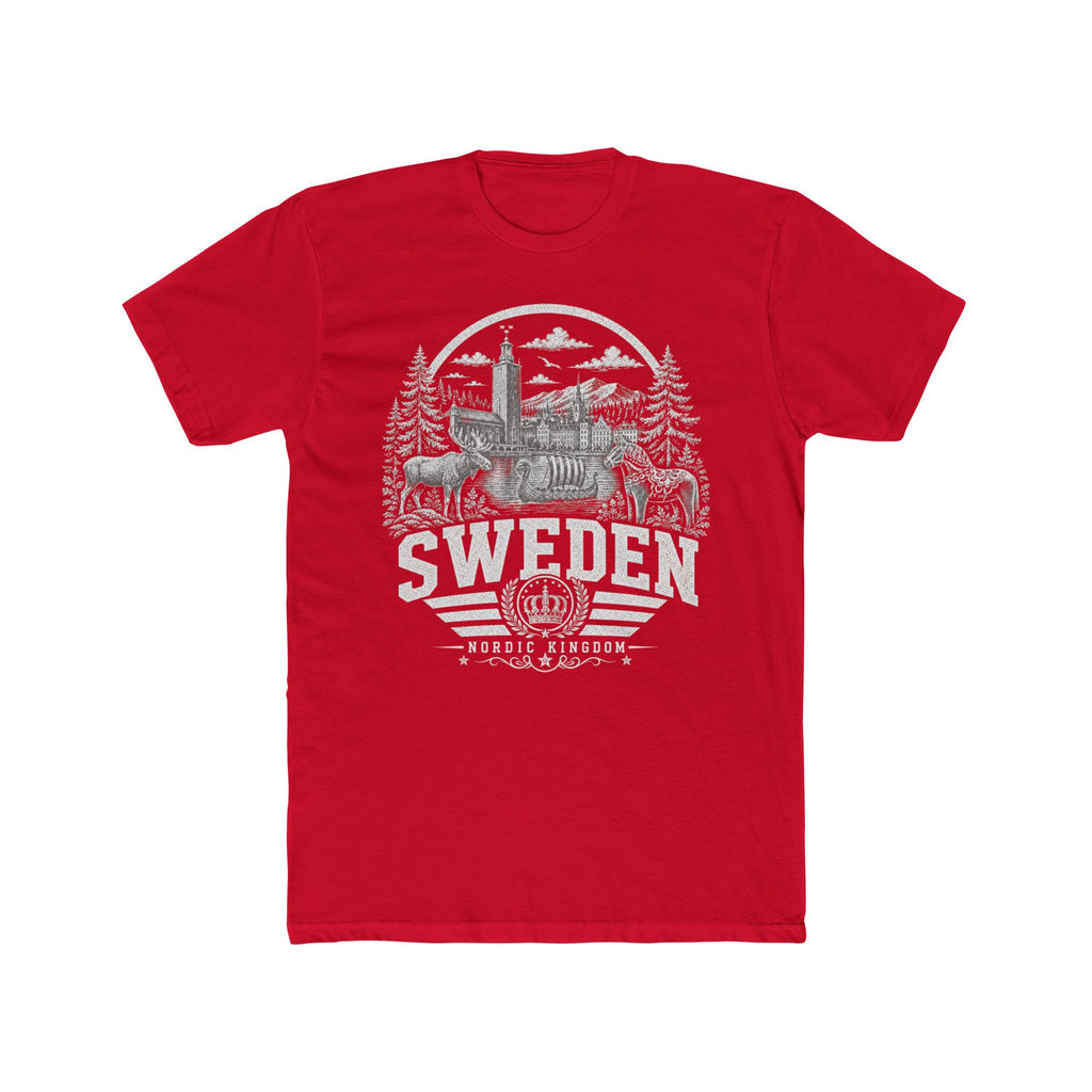 Sweden vintage landmarks men's tee — iconic landmark design | Nameshi Destinations (view 15)