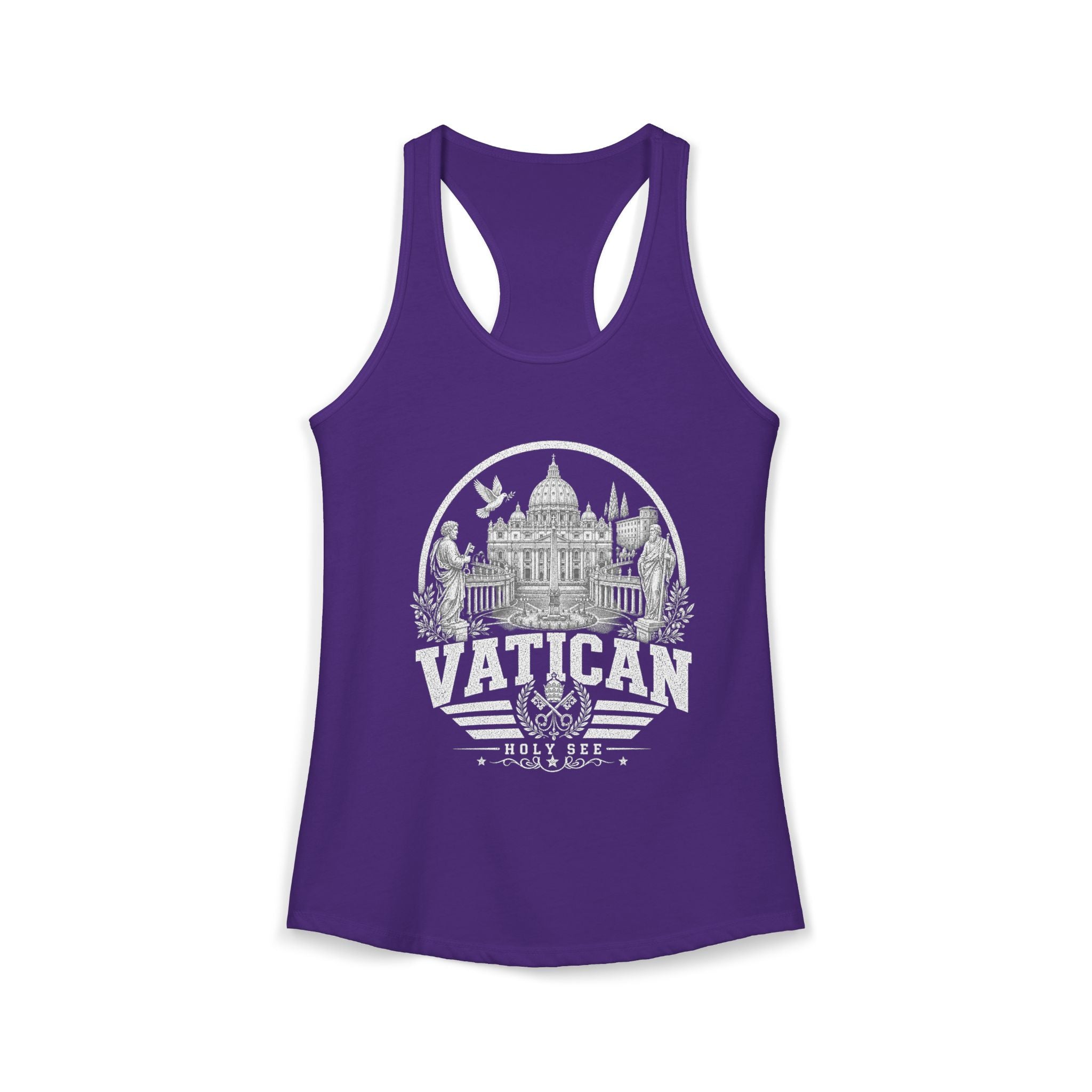 Vatican vintage landmarks tank top — iconic landmark design | Nameshi Destinations (view 13)