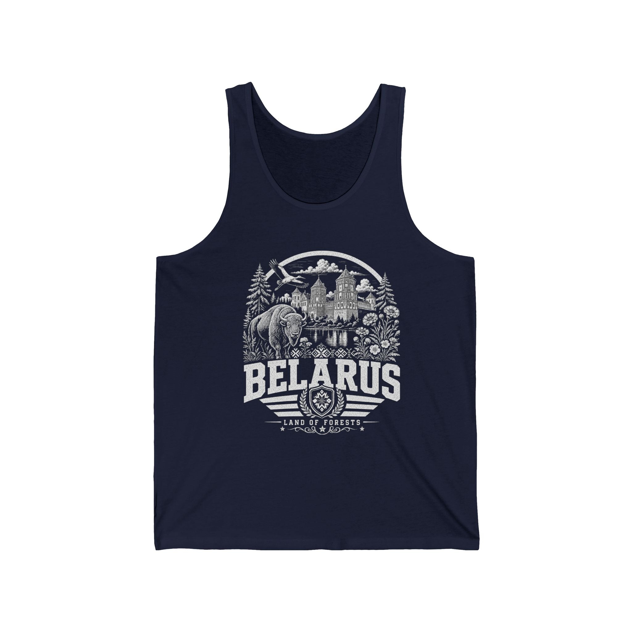 Belarus vintage landmarks men's tee — iconic landmark design | Nameshi Destinations (view 5)