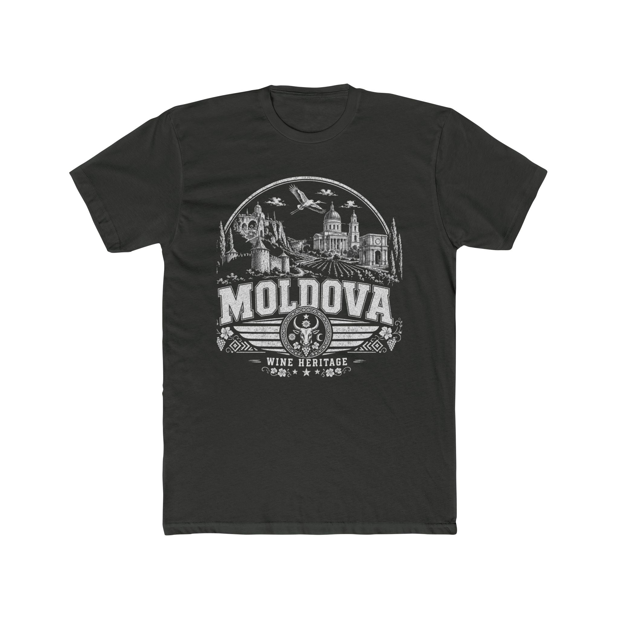 Moldova vintage landmarks men's tee — iconic landmark design | Nameshi Destinations (view 5)