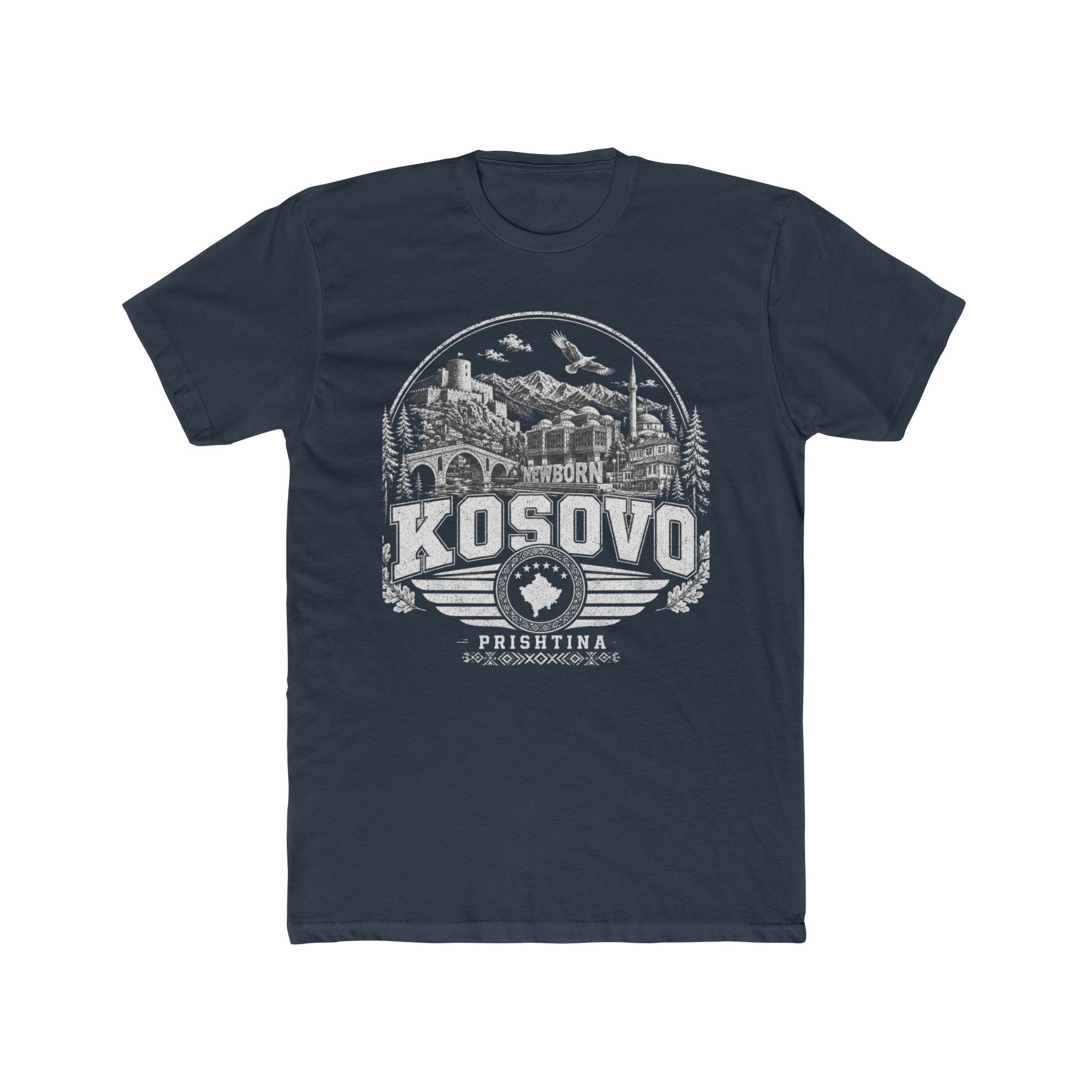 Kosovo vintage landmarks men's tee — iconic landmark design | Nameshi Destinations (view 8)