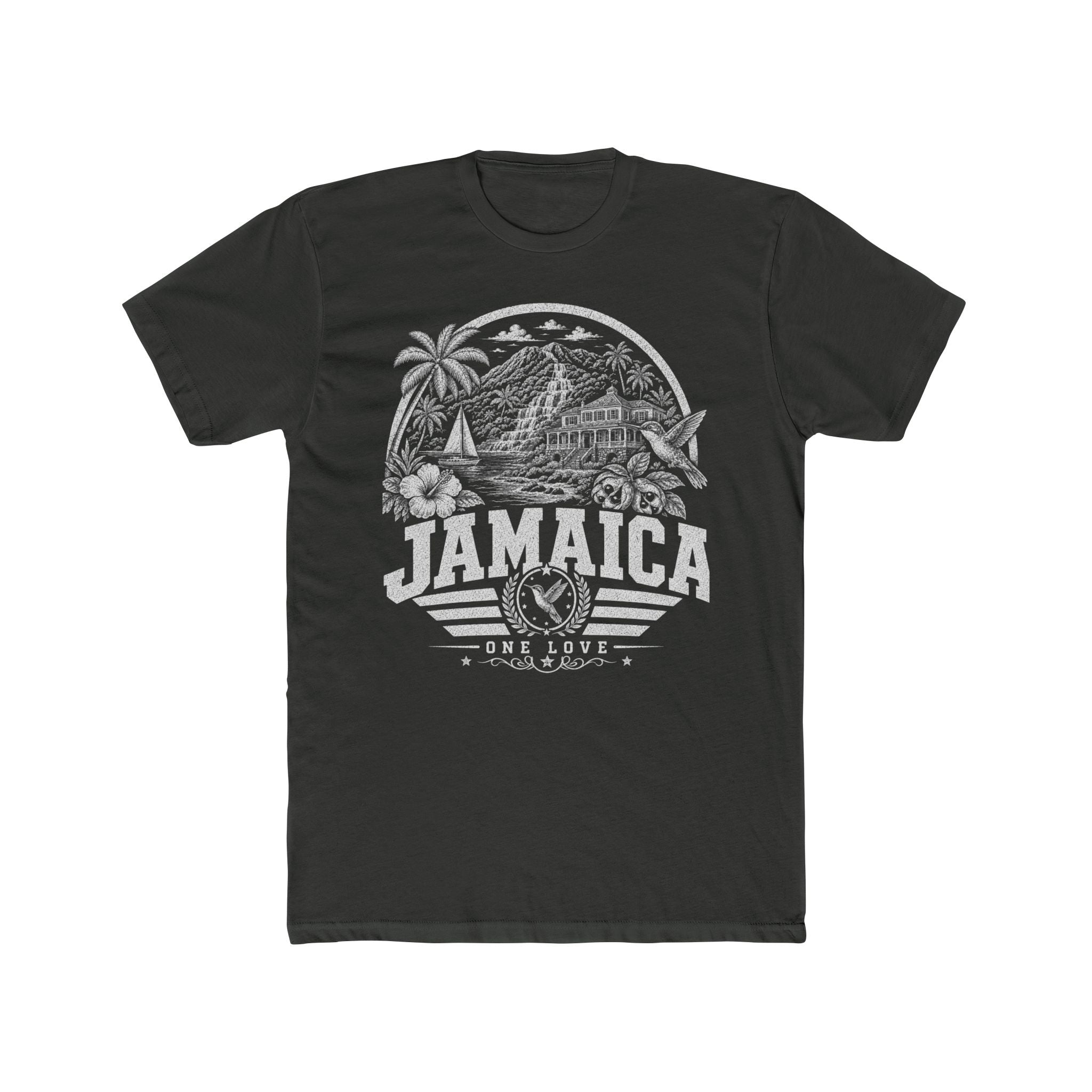 Jamaica vintage landmarks men's tee — iconic landmark design | Nameshi Destinations (view 5)