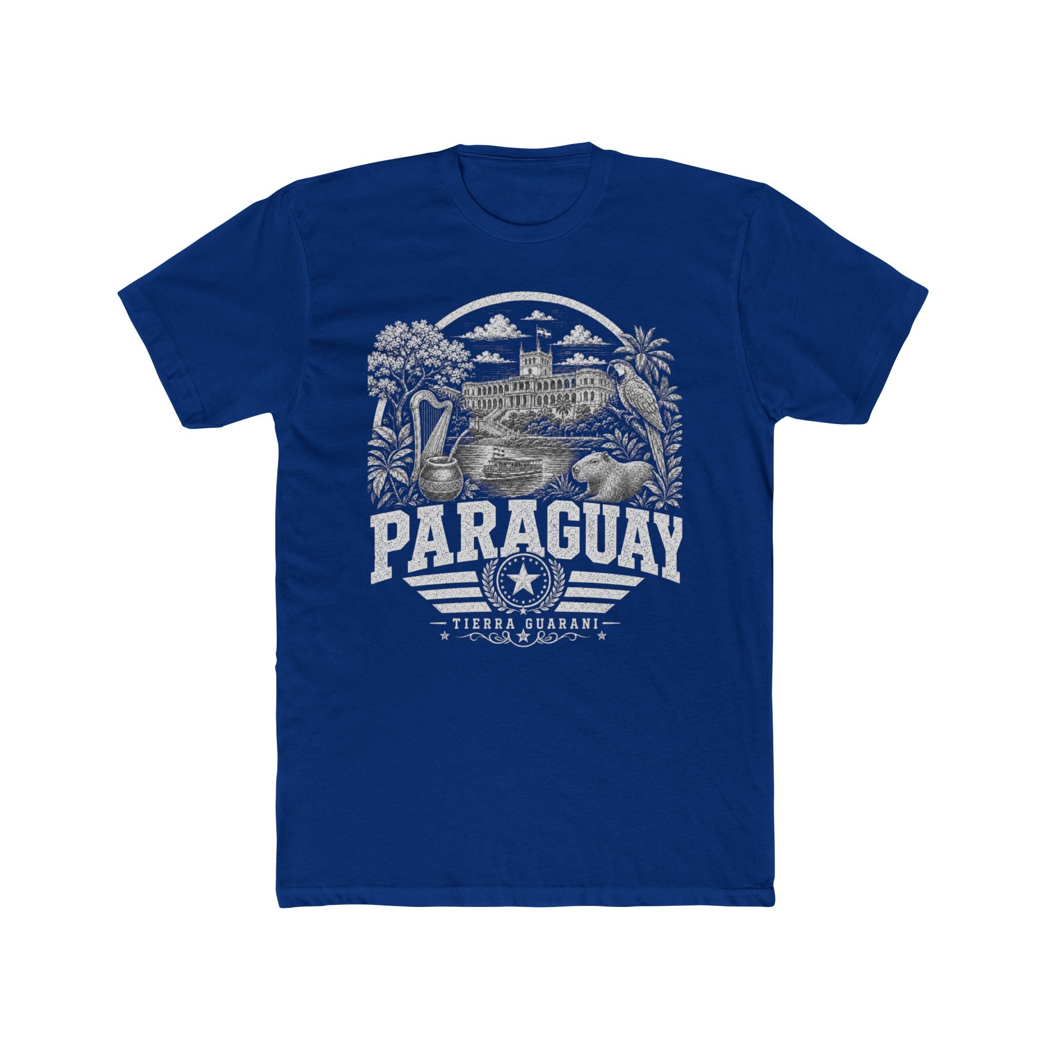 Paraguay vintage landmarks men's tee — iconic landmark design | Nameshi Destinations (view 11)