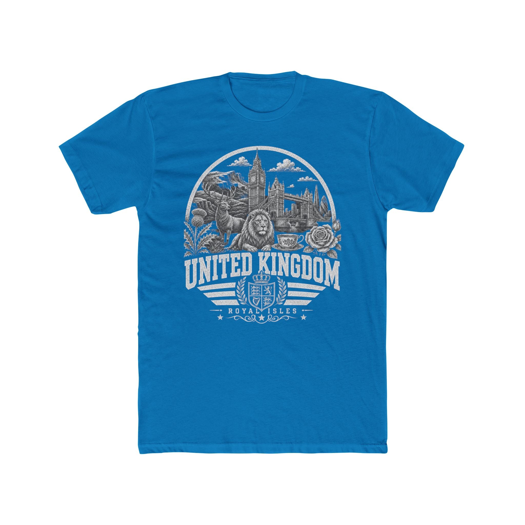 United Kingdom vintage landmarks men's tee — iconic landmark design | Nameshi Destinations (view 9)