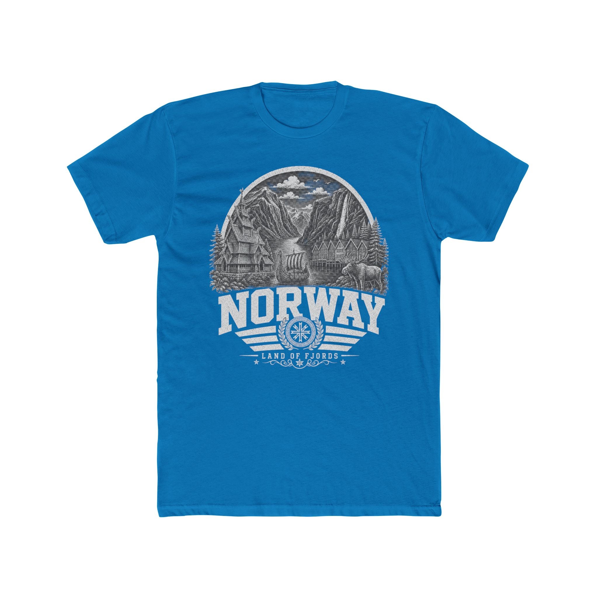 Norway vintage landmarks men's tee — iconic landmark design | Nameshi Destinations (view 9)