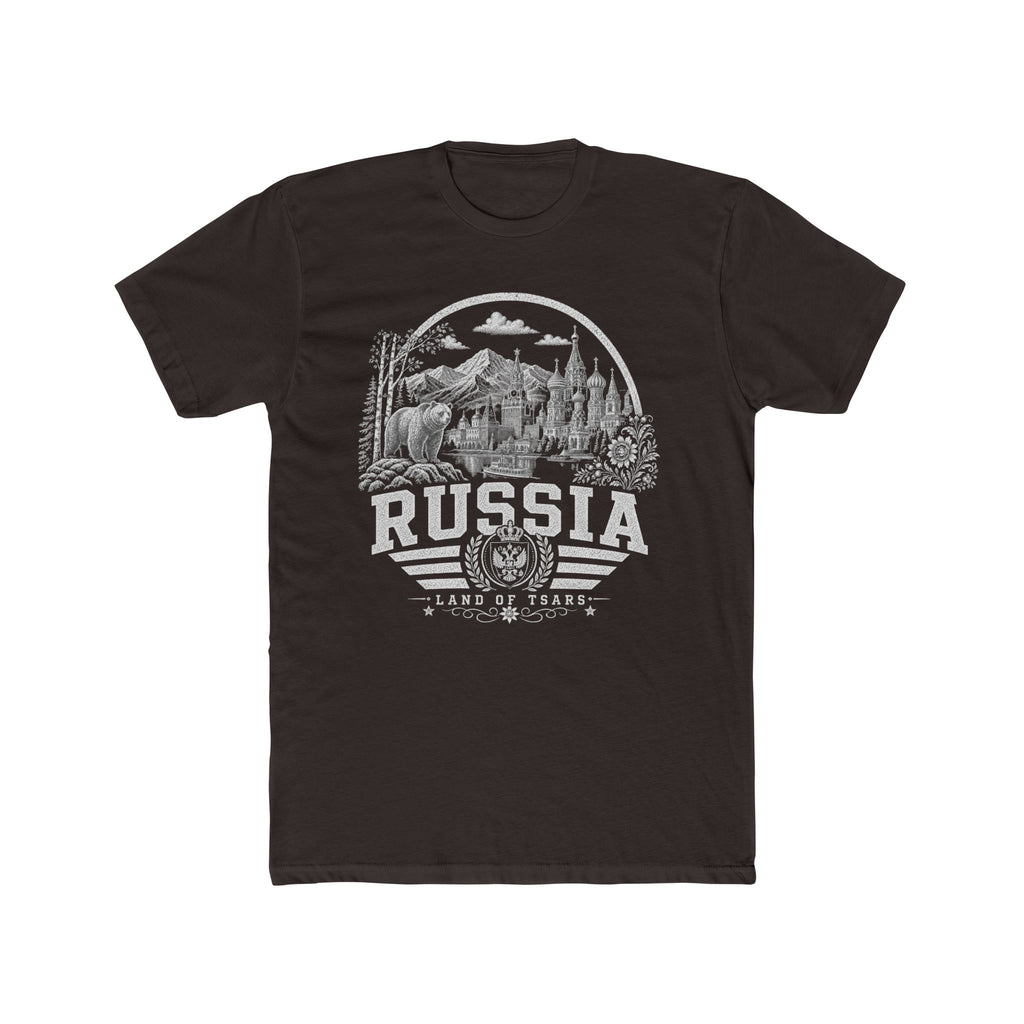 Russia vintage landmarks men's tee — iconic landmark design | Nameshi Destinations (view 1)