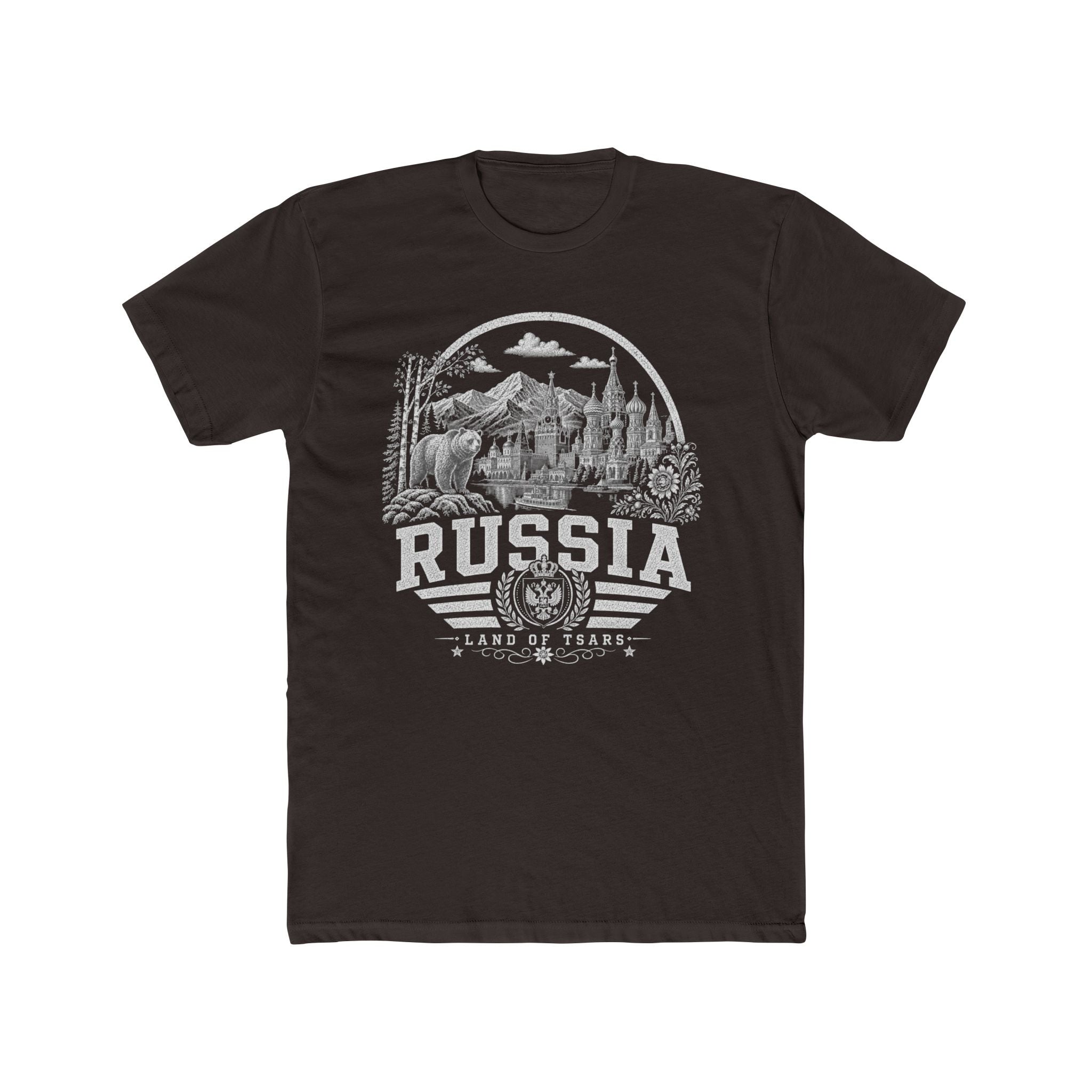 Russia vintage landmarks men's tee — iconic landmark design | Nameshi Destinations (view 1)
