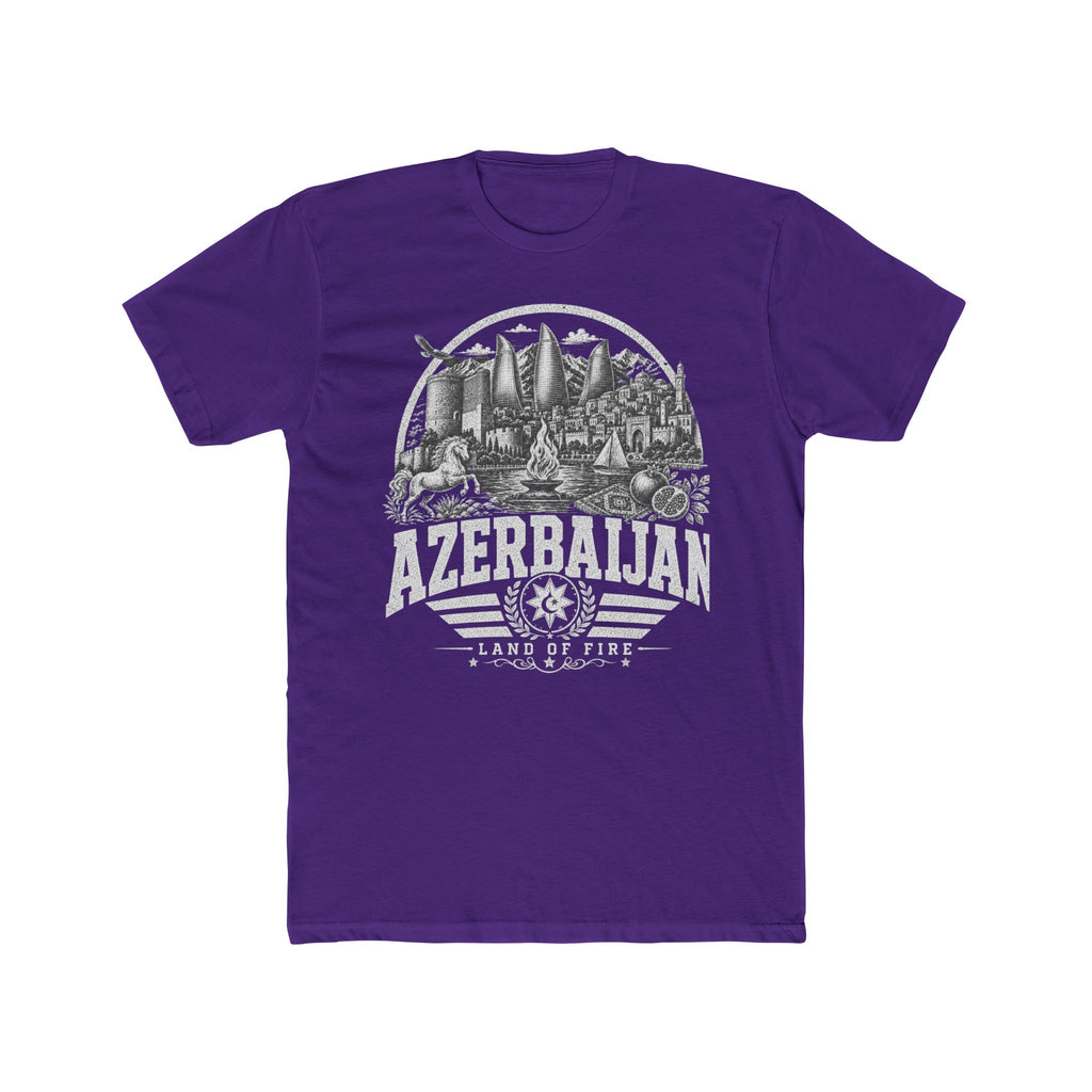 Azerbaijan vintage landmarks men's tee — iconic landmark design | Nameshi Destinations (view 13)